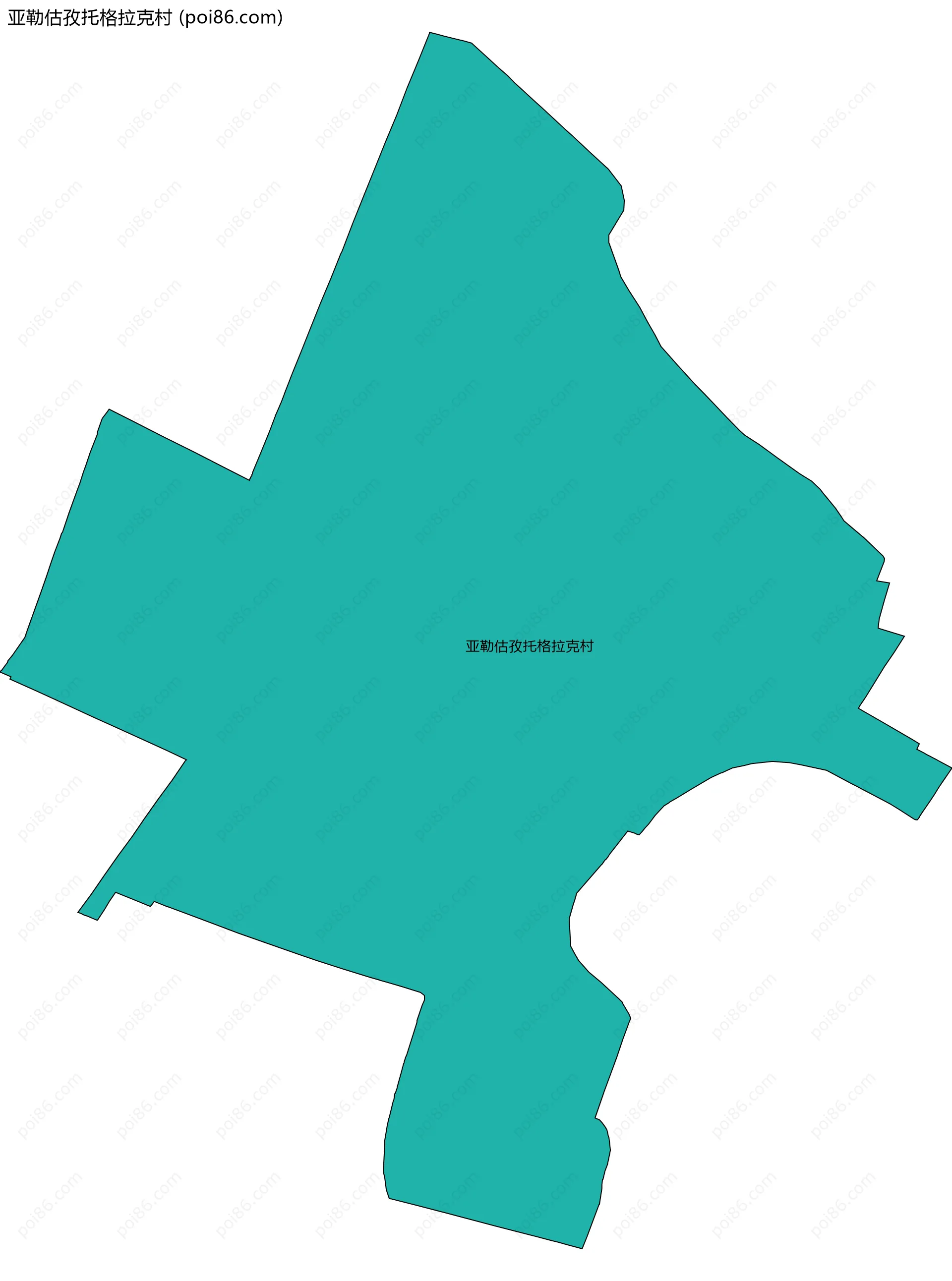 亚勒估孜托格拉克村边界地图