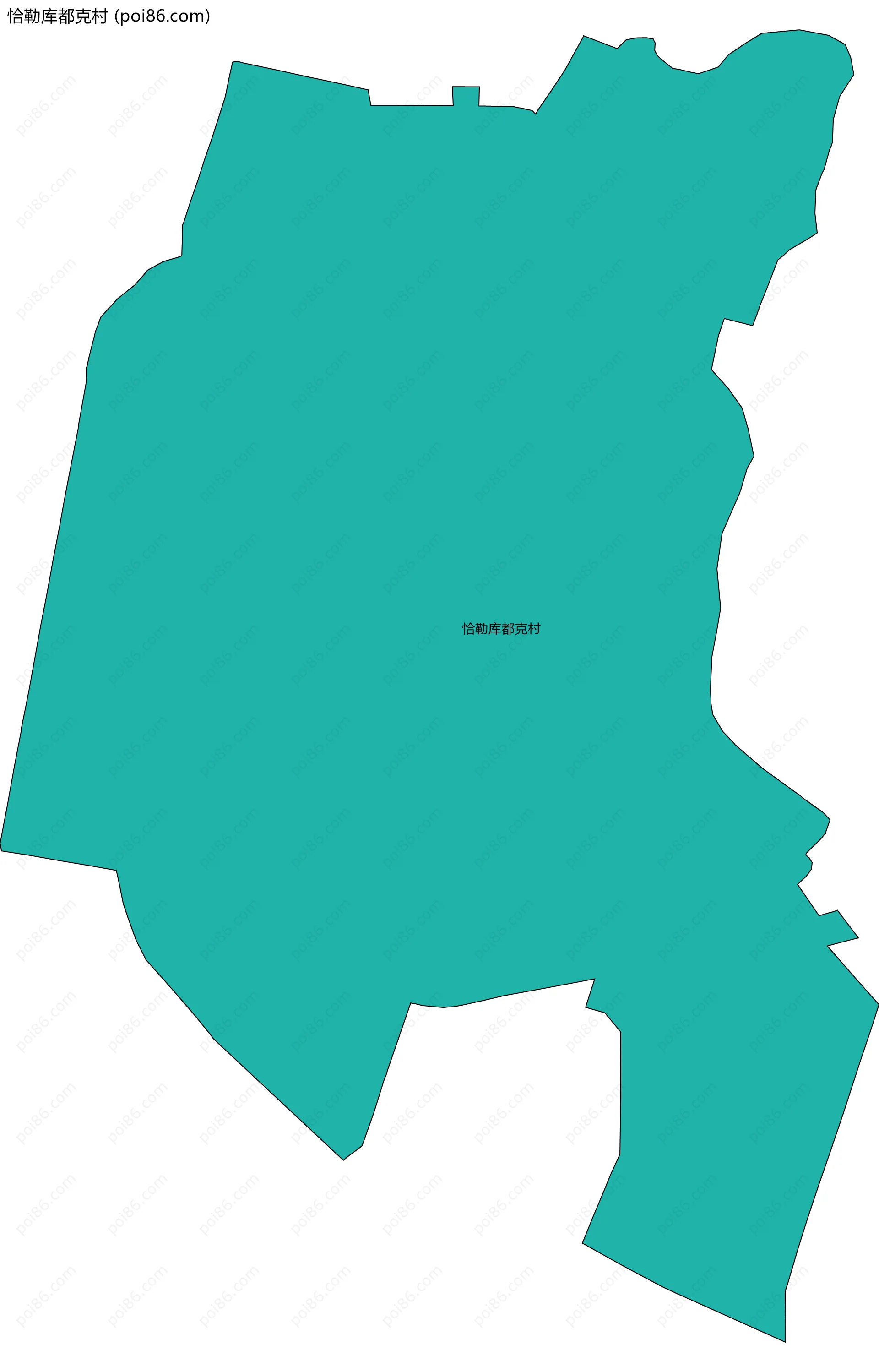 恰勒库都克村边界地图