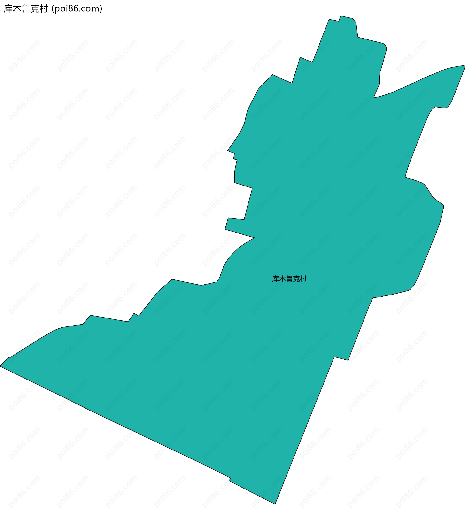 库木鲁克村边界地图