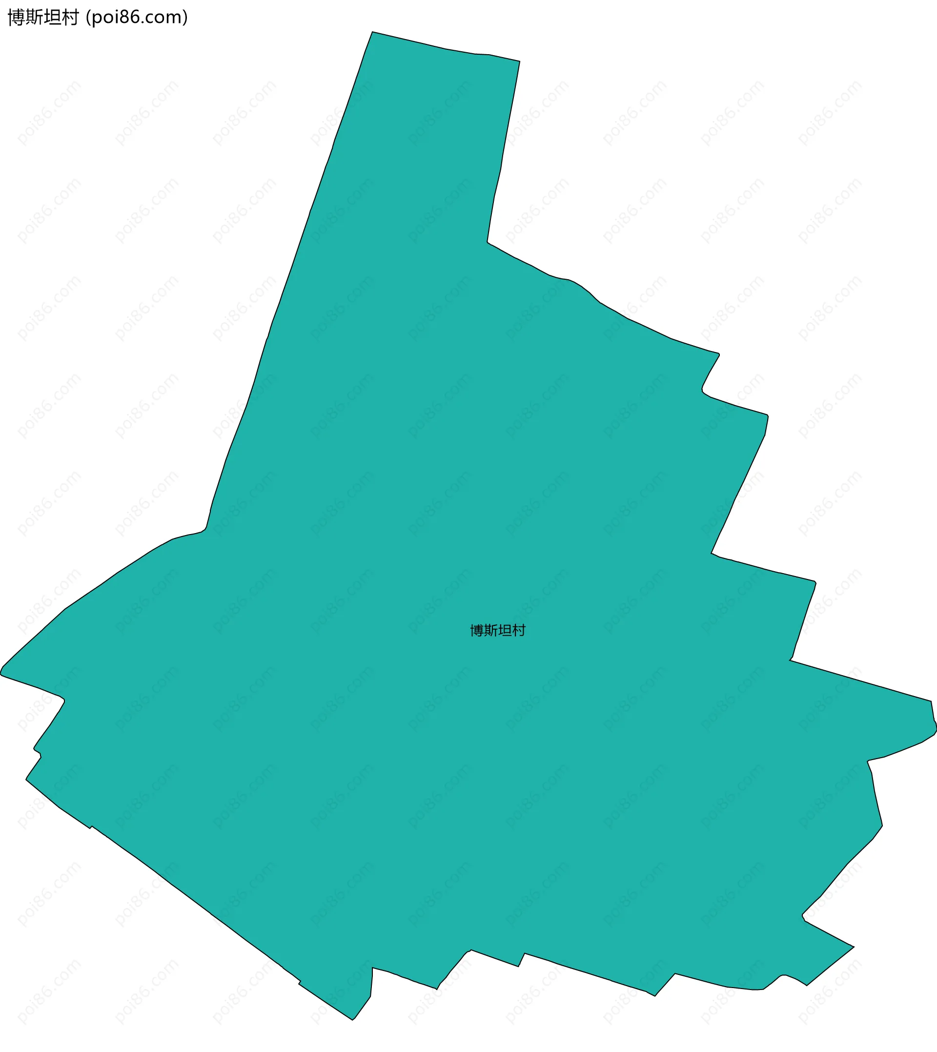 博斯坦村边界地图