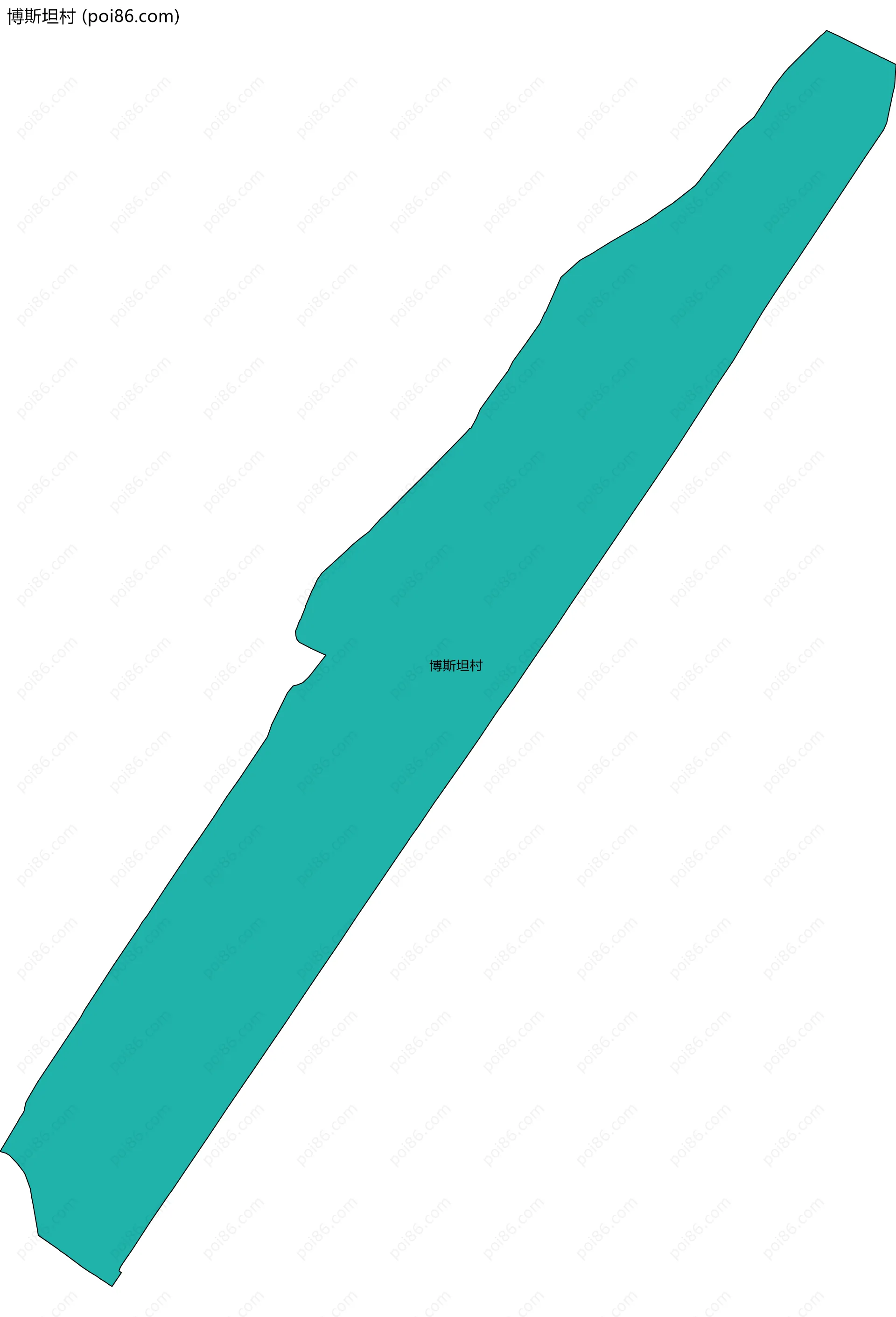 博斯坦村边界地图
