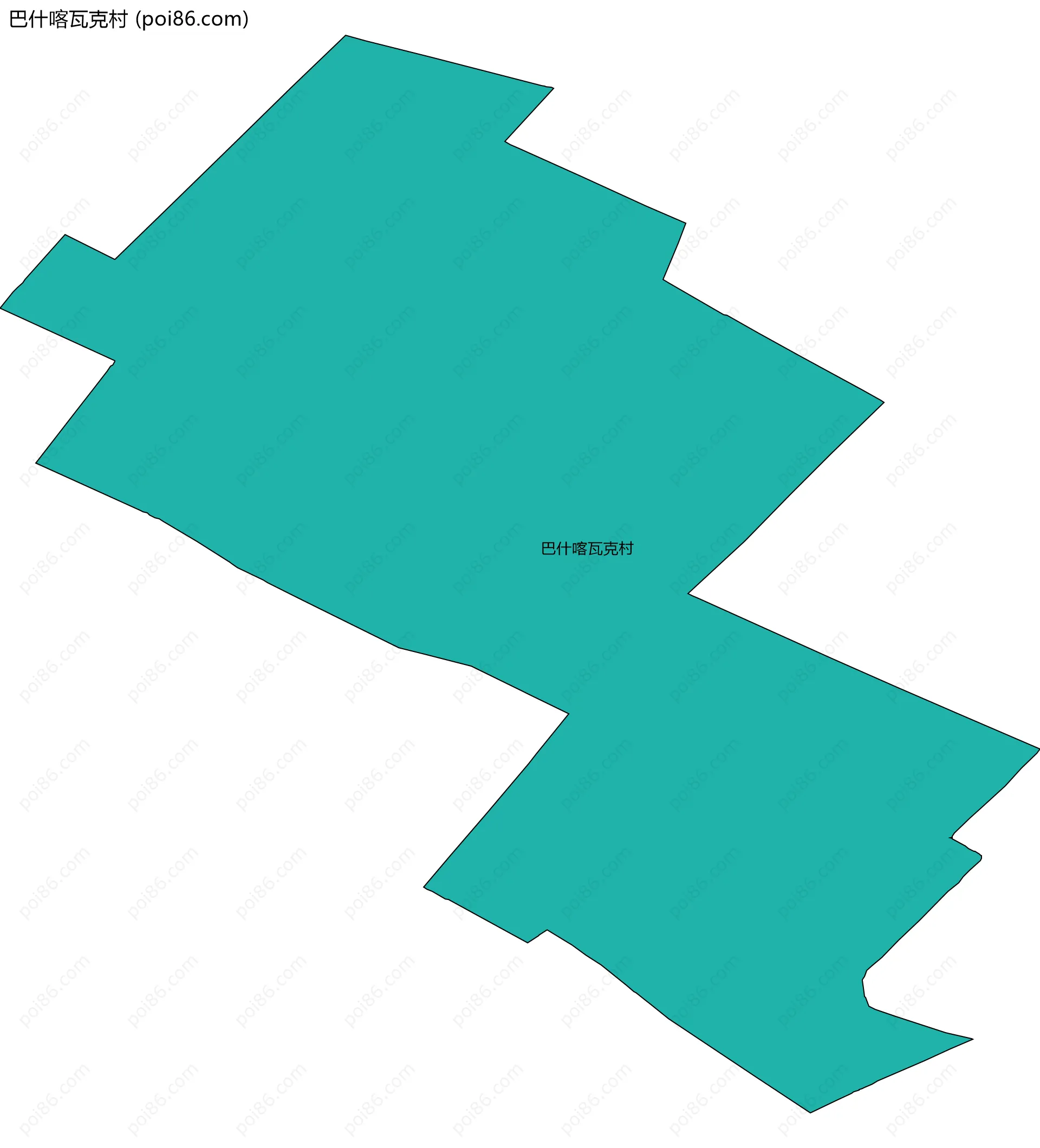 巴什喀瓦克村边界地图