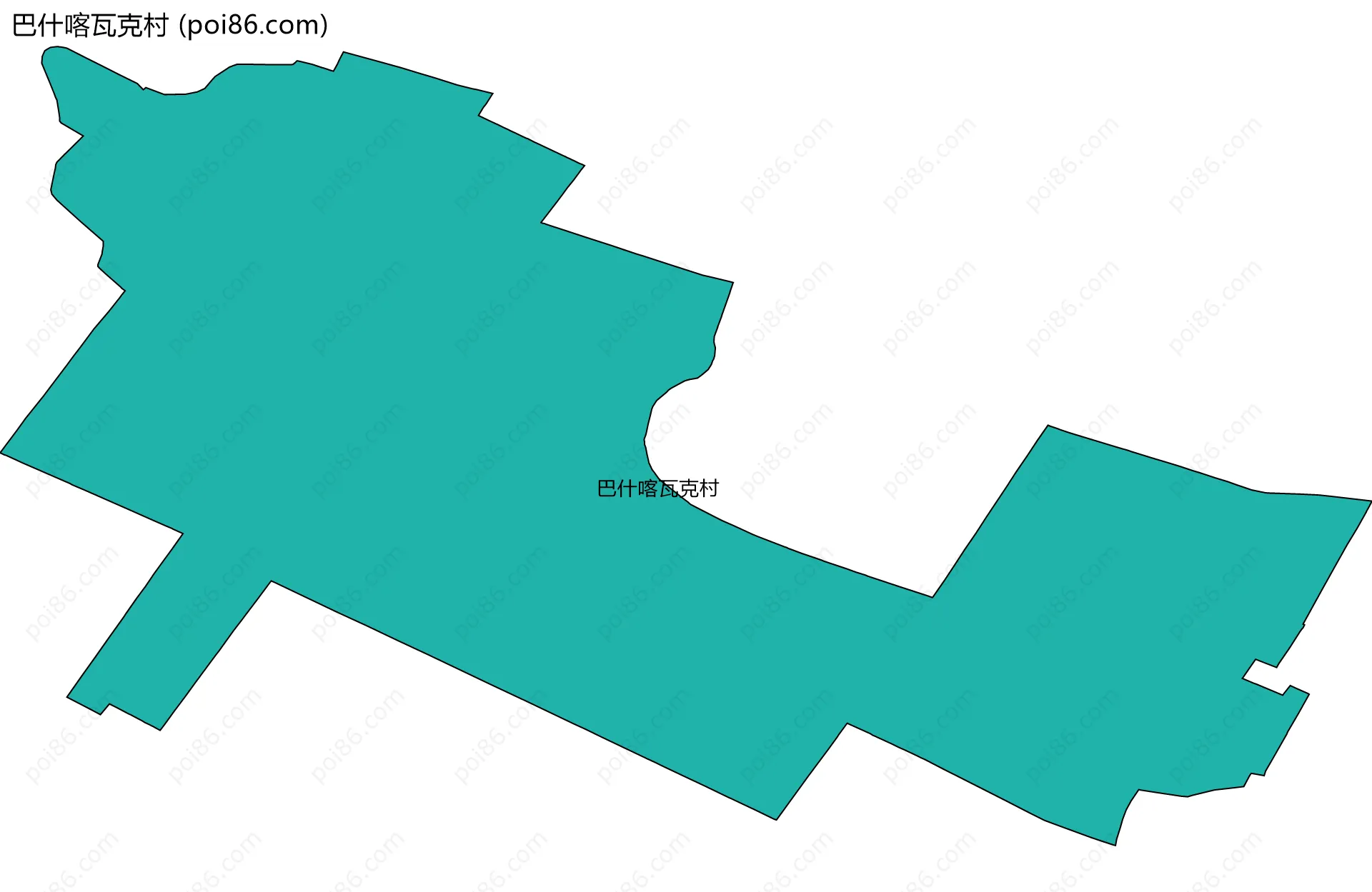巴什喀瓦克村边界地图