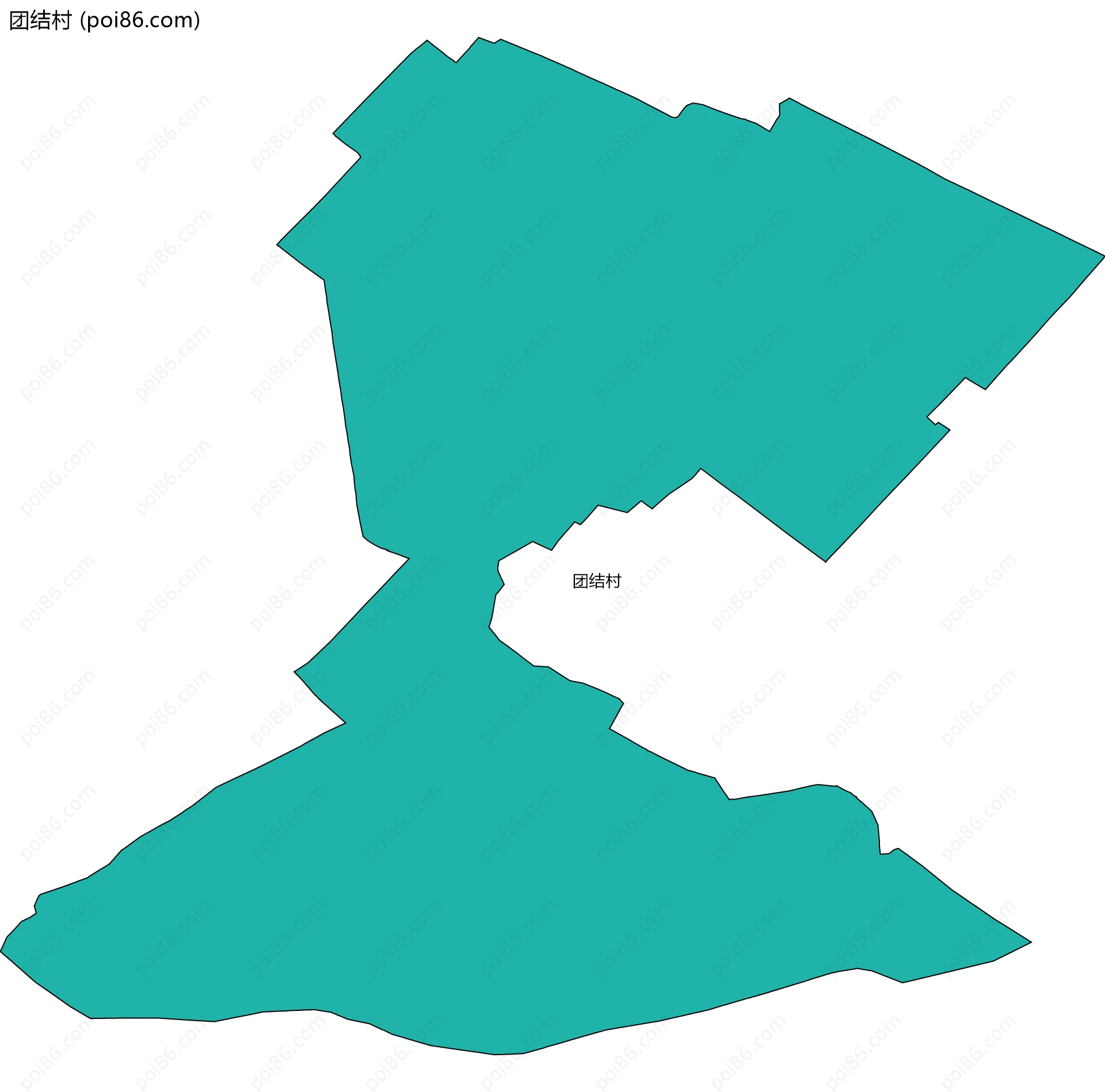 团结村边界地图