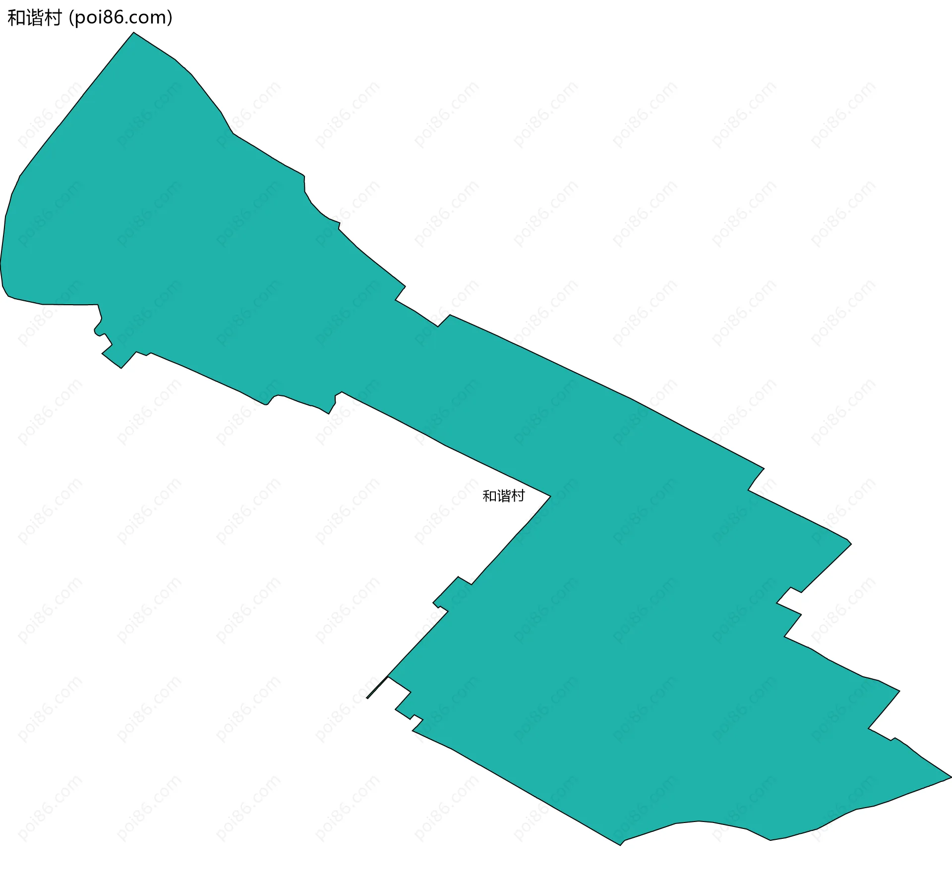 和谐村边界地图