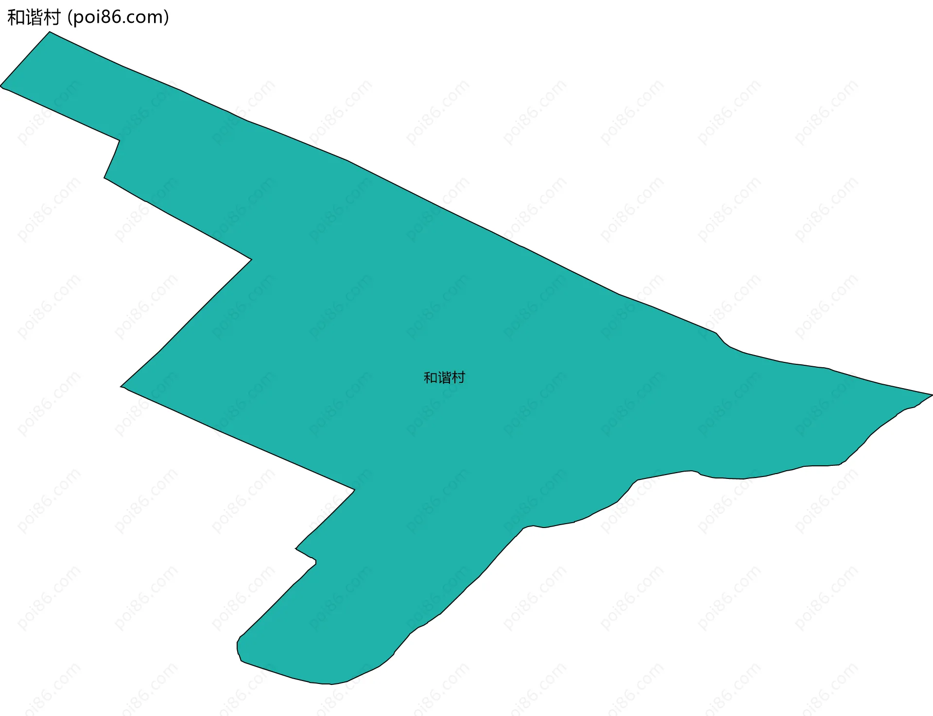 和谐村边界地图