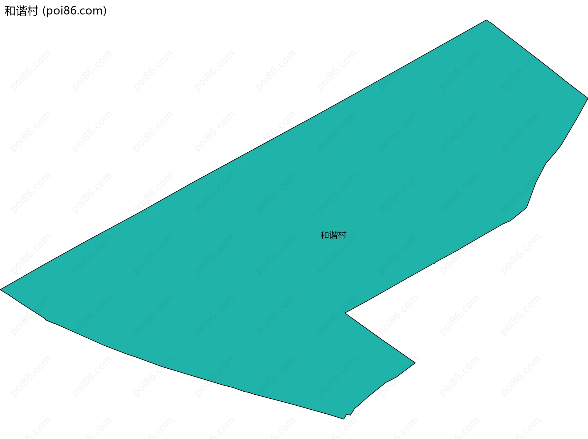 和谐村边界地图