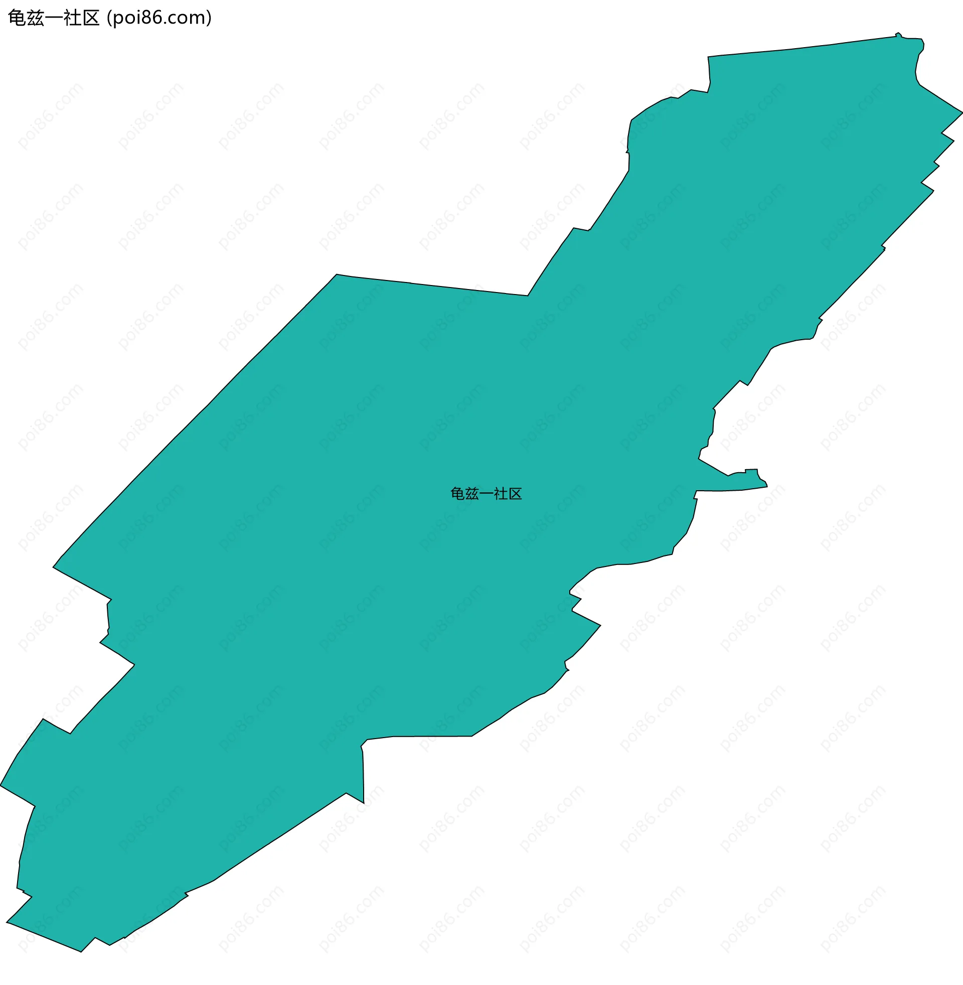 龟兹一社区边界地图