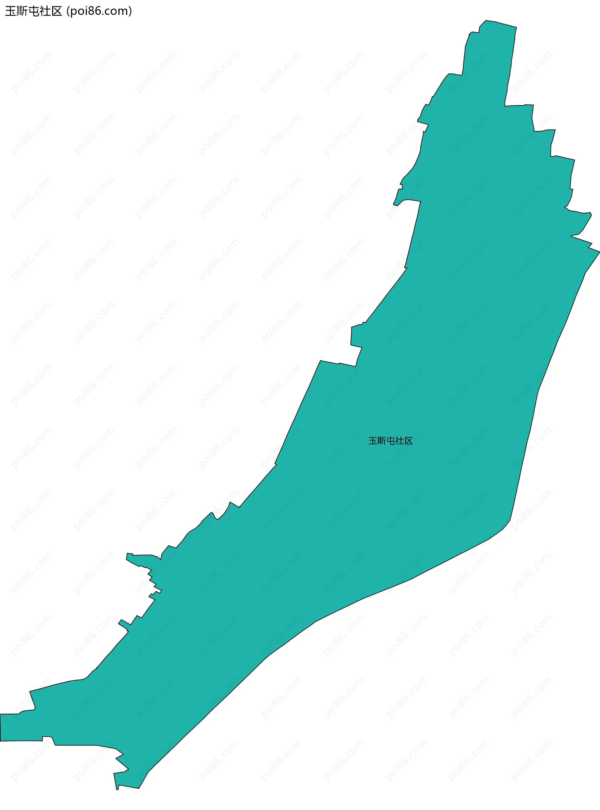 玉斯屯社区边界地图