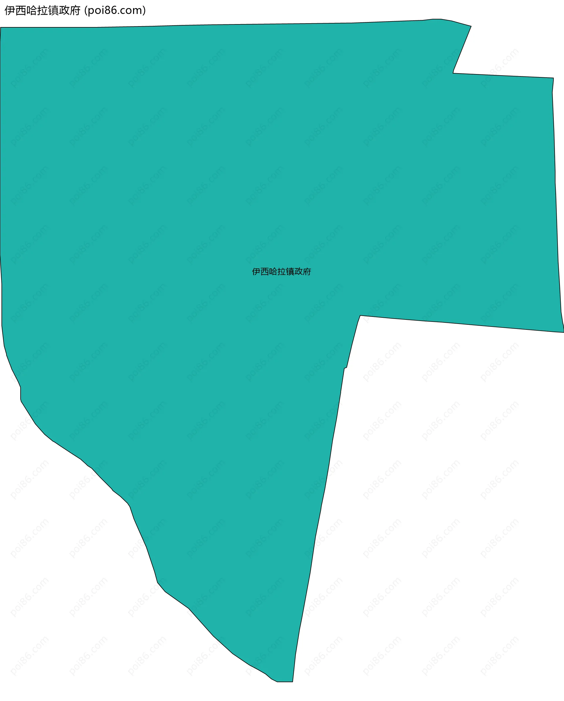 伊西哈拉镇政府边界地图