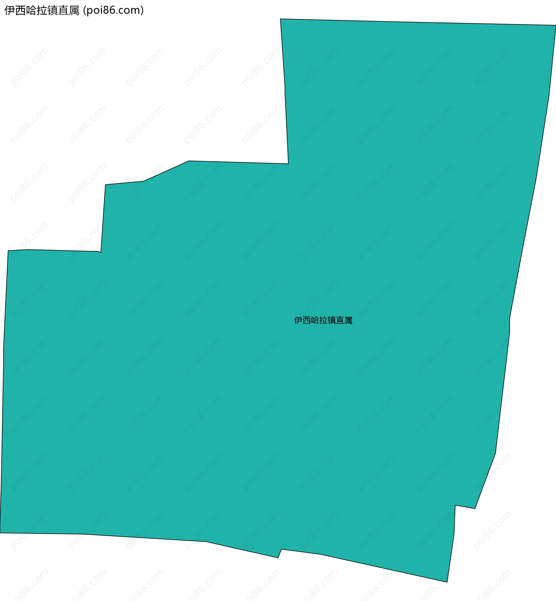 伊西哈拉镇直属边界地图