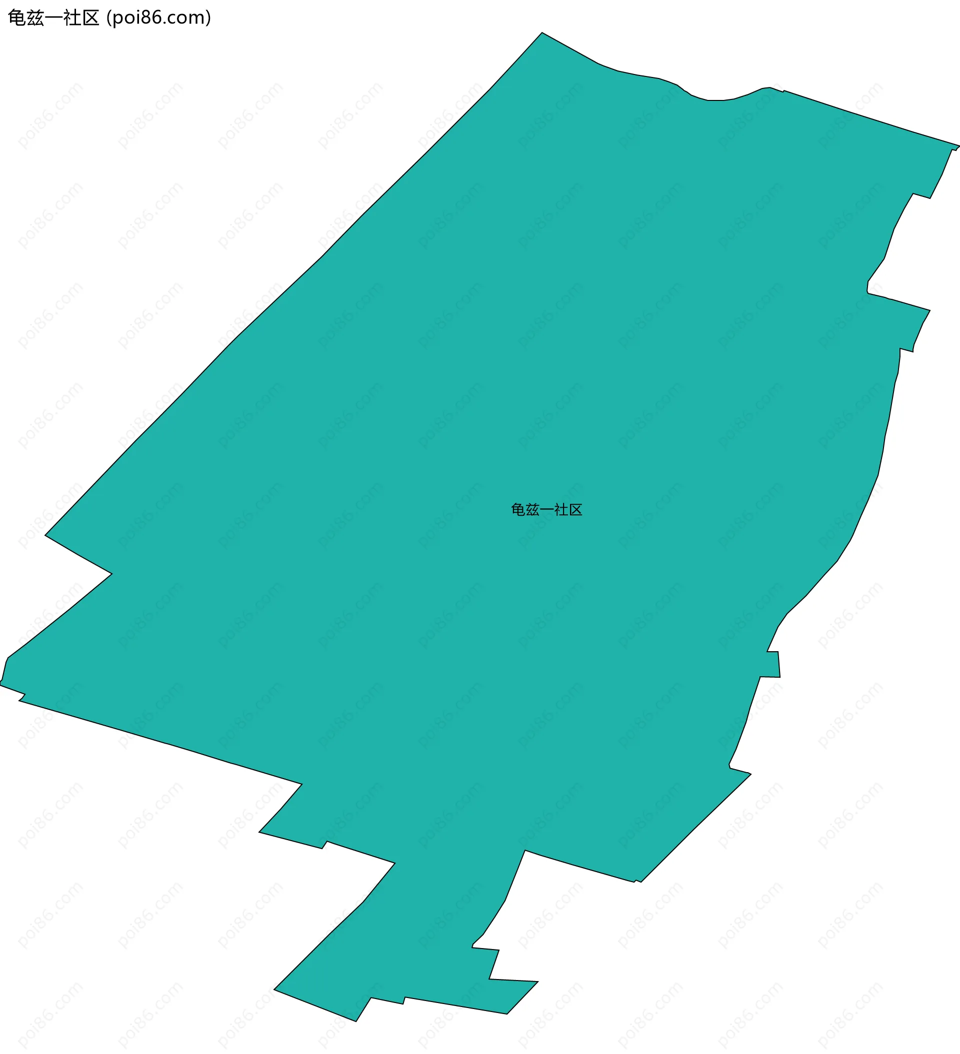 龟兹一社区边界地图