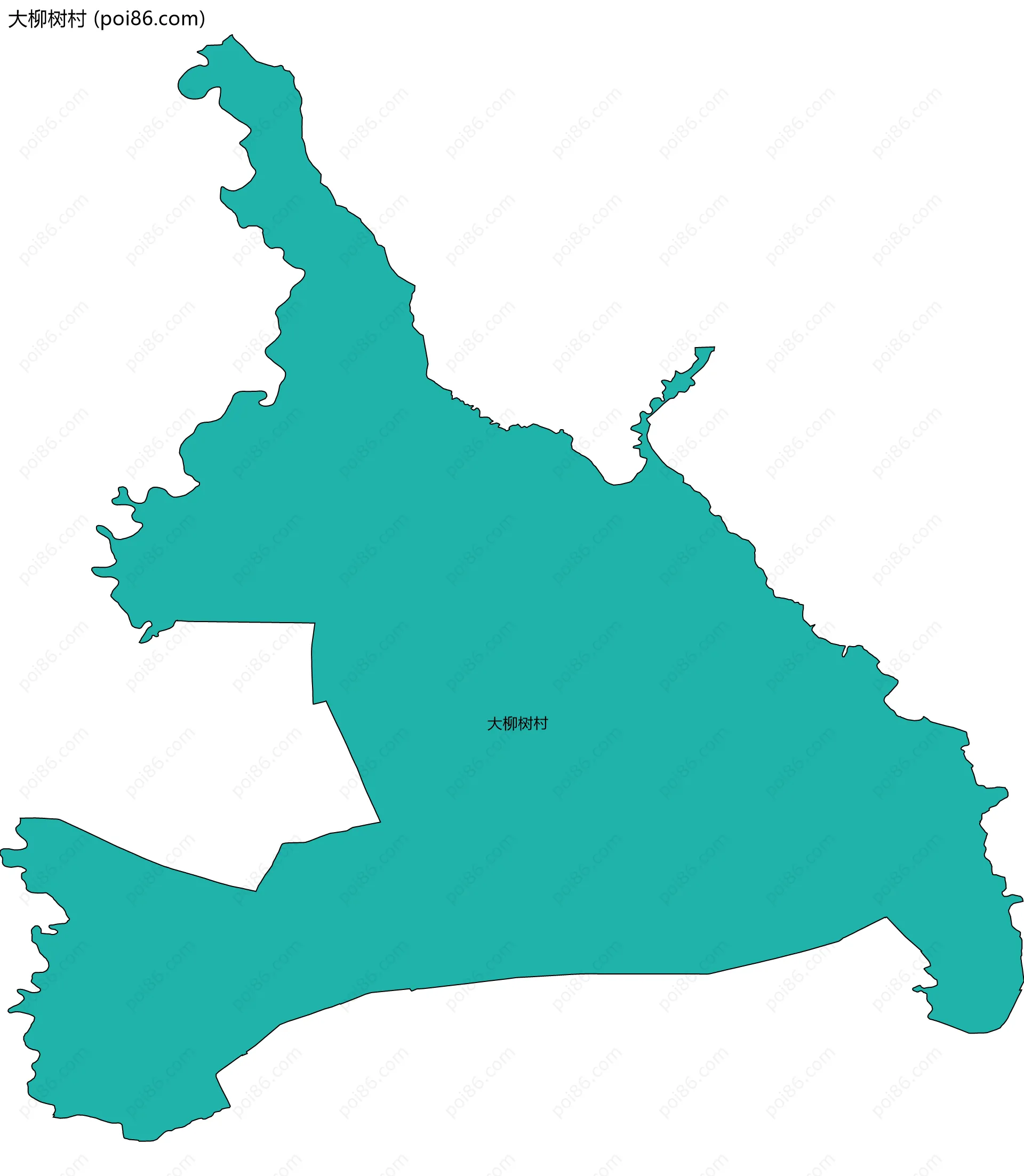 大柳树村边界地图