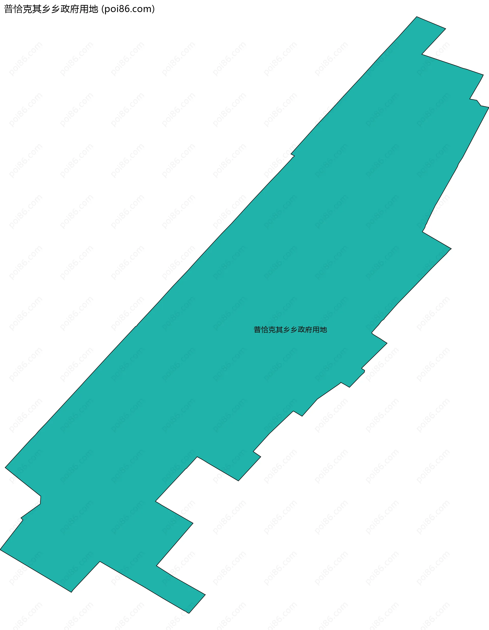 普恰克其乡乡政府用地边界地图