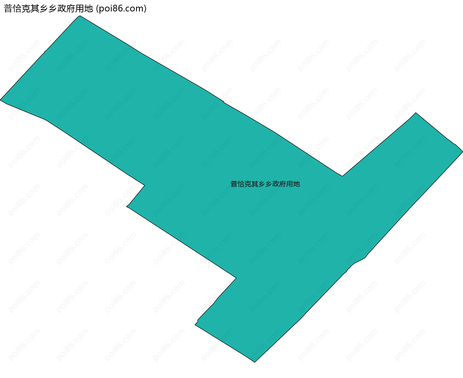 普恰克其乡乡政府用地边界地图