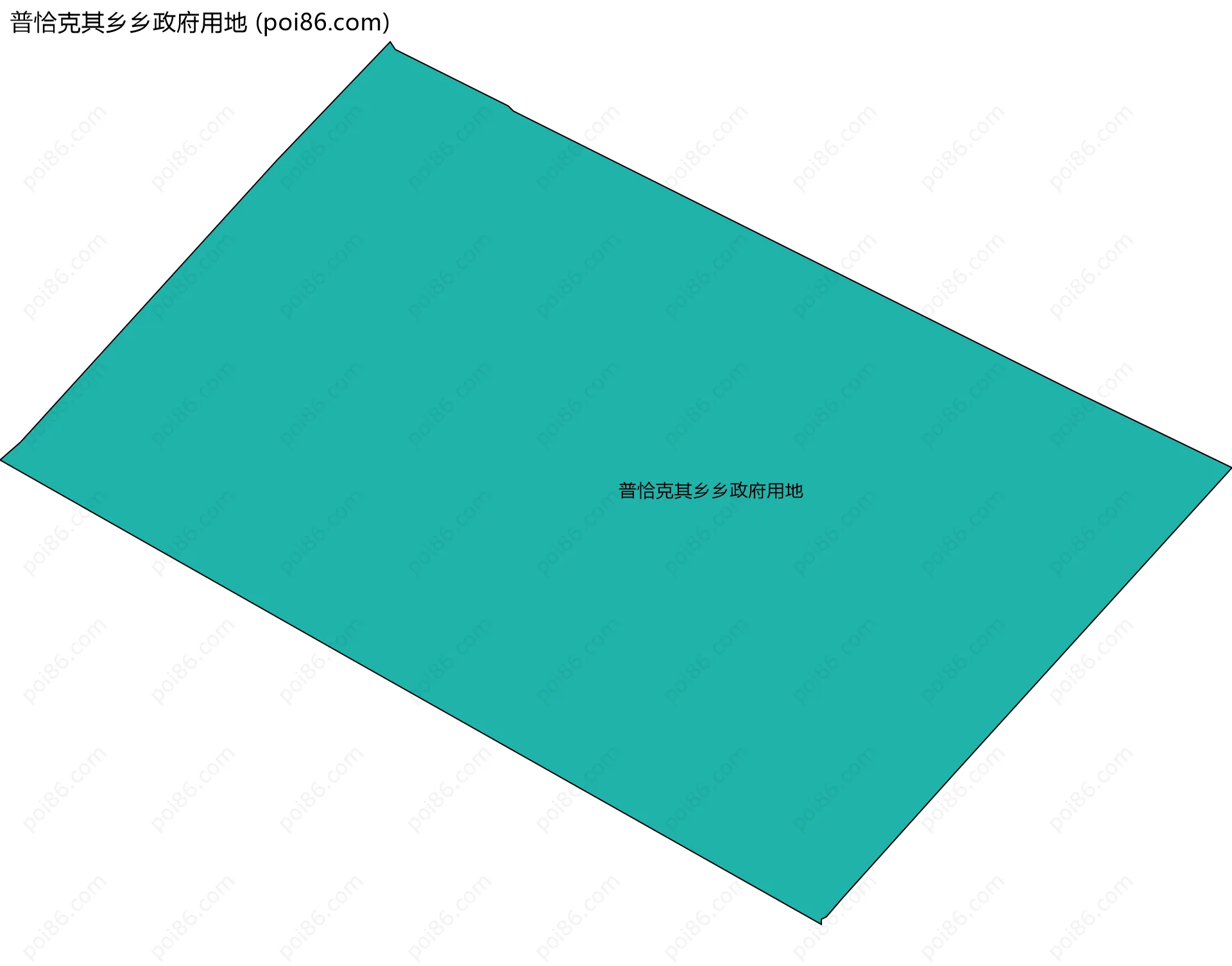 普恰克其乡乡政府用地边界地图