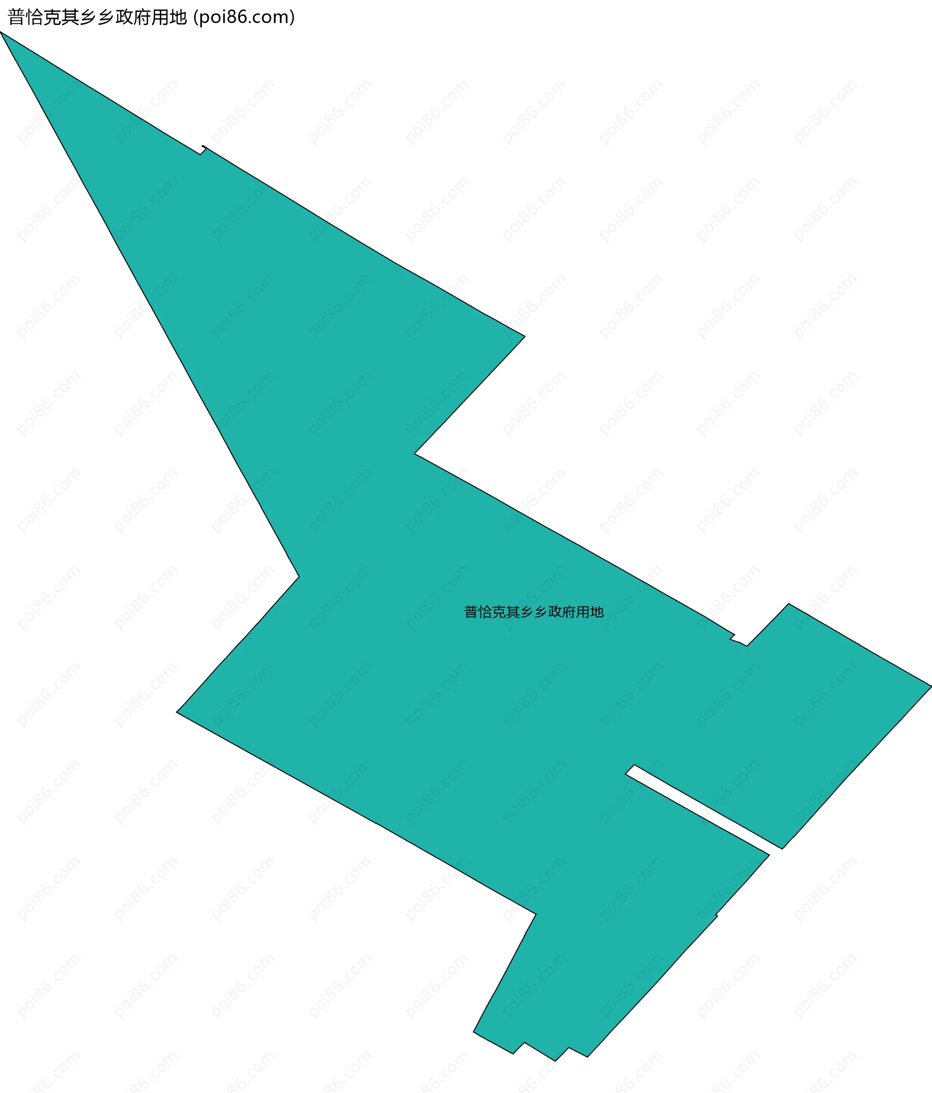 普恰克其乡乡政府用地边界地图