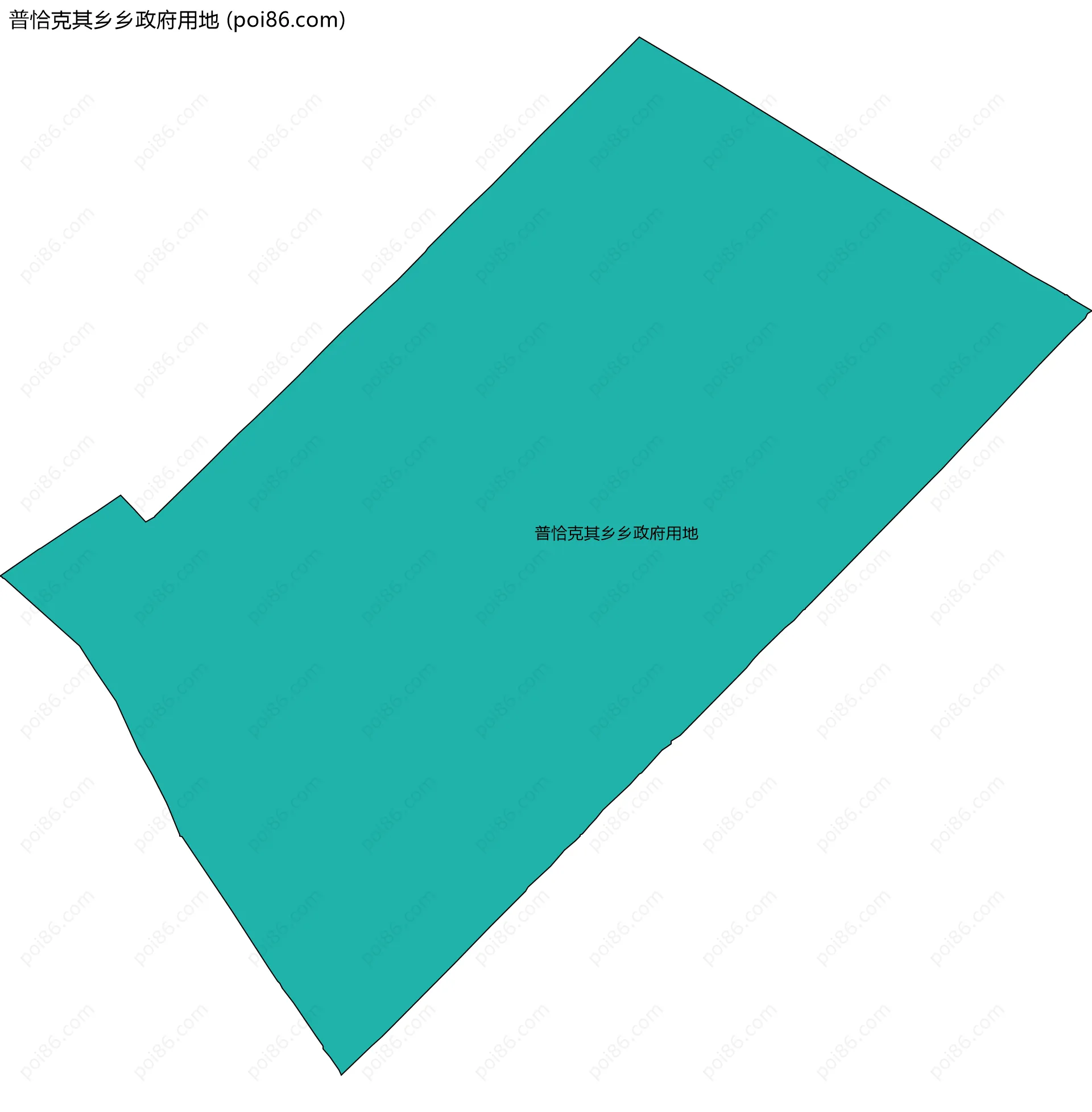 普恰克其乡乡政府用地边界地图