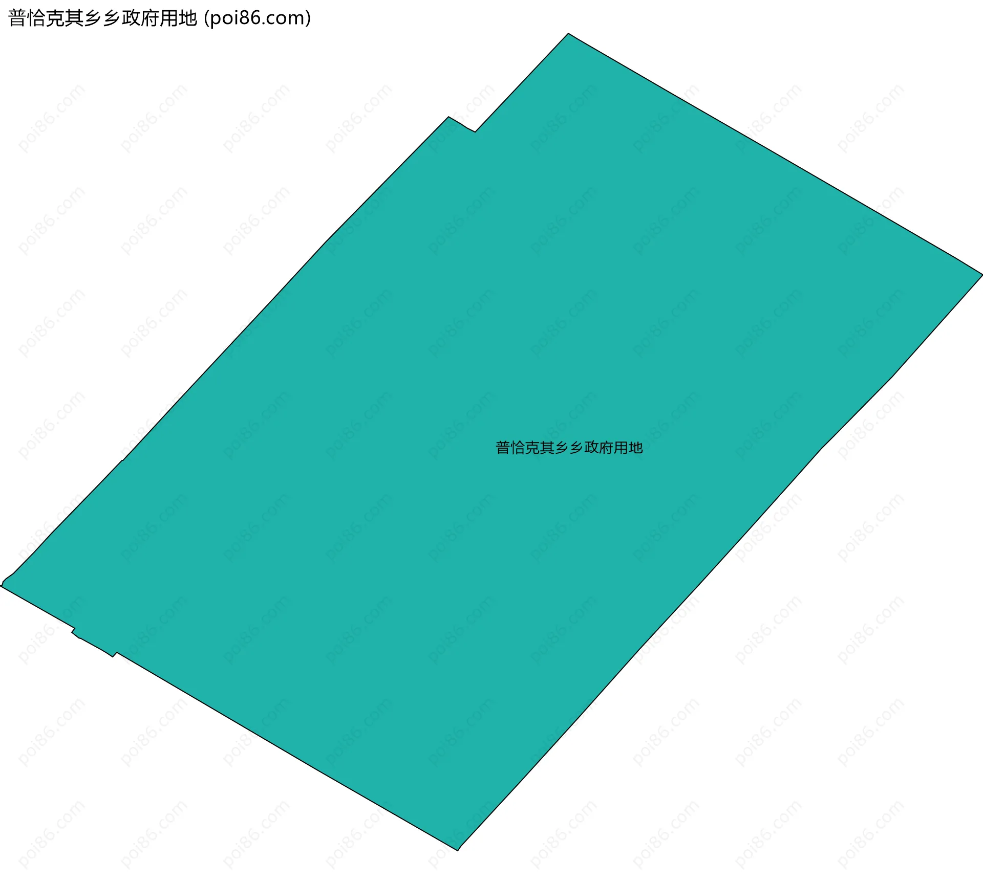 普恰克其乡乡政府用地边界地图