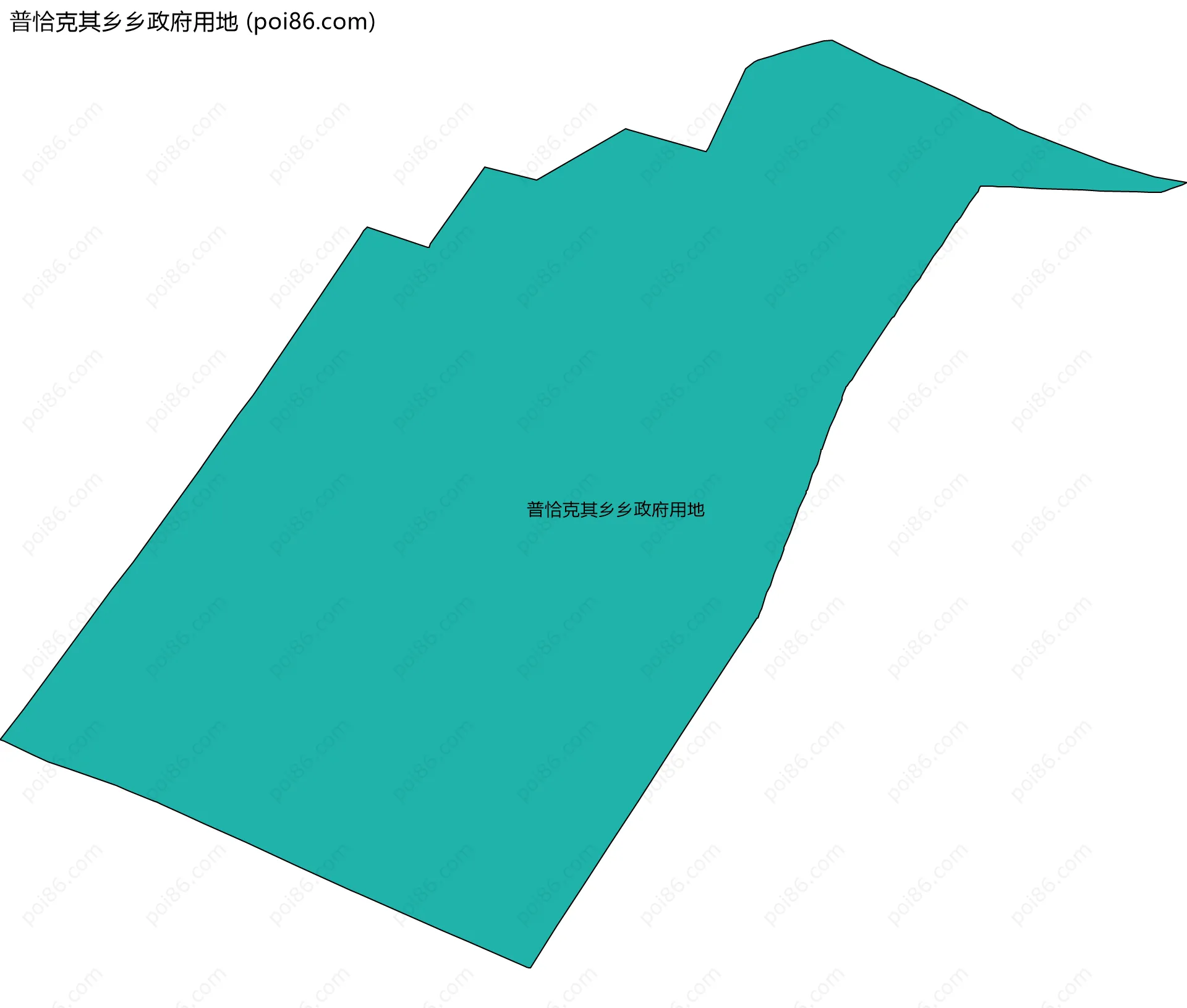 普恰克其乡乡政府用地边界地图