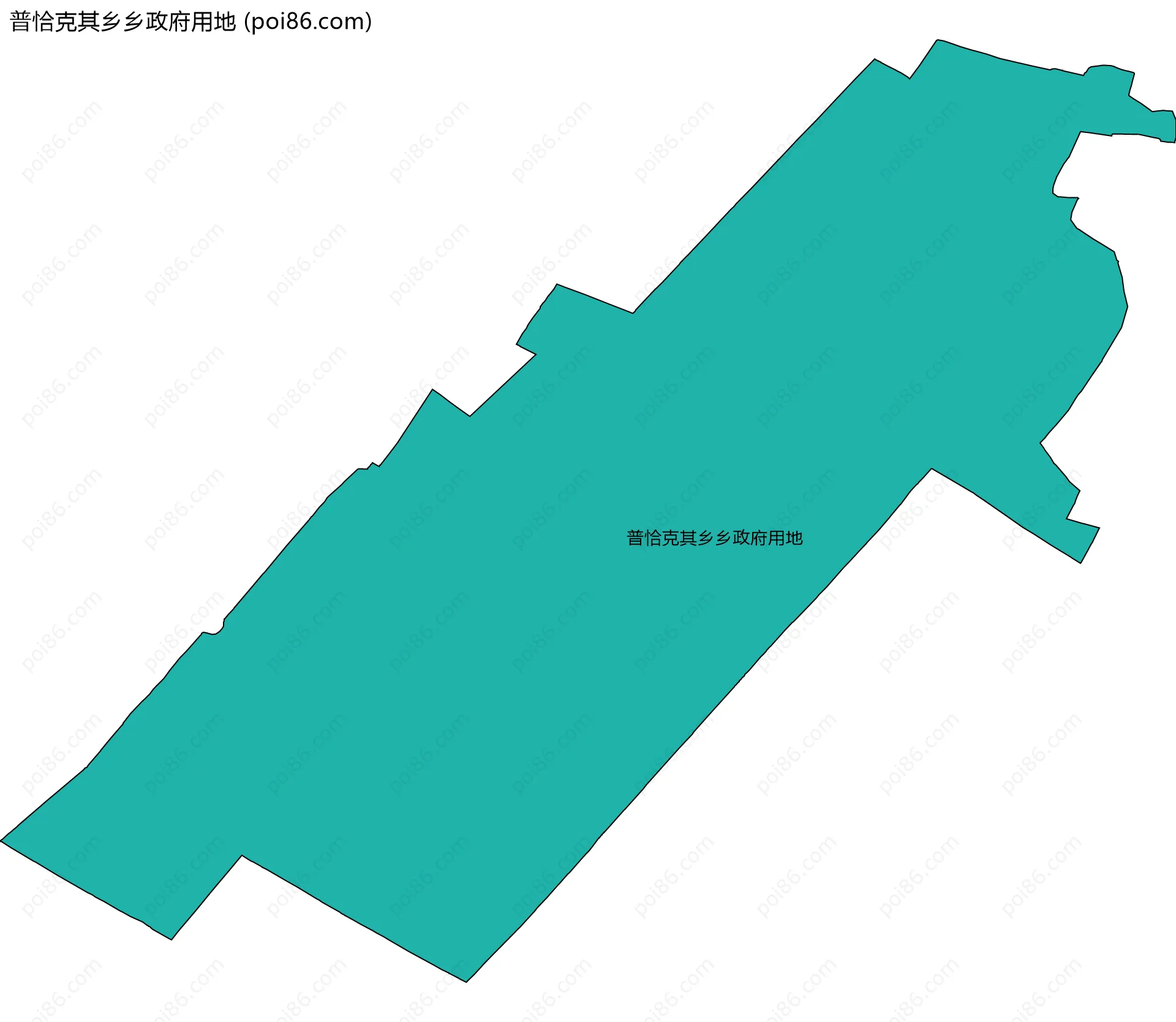普恰克其乡乡政府用地边界地图