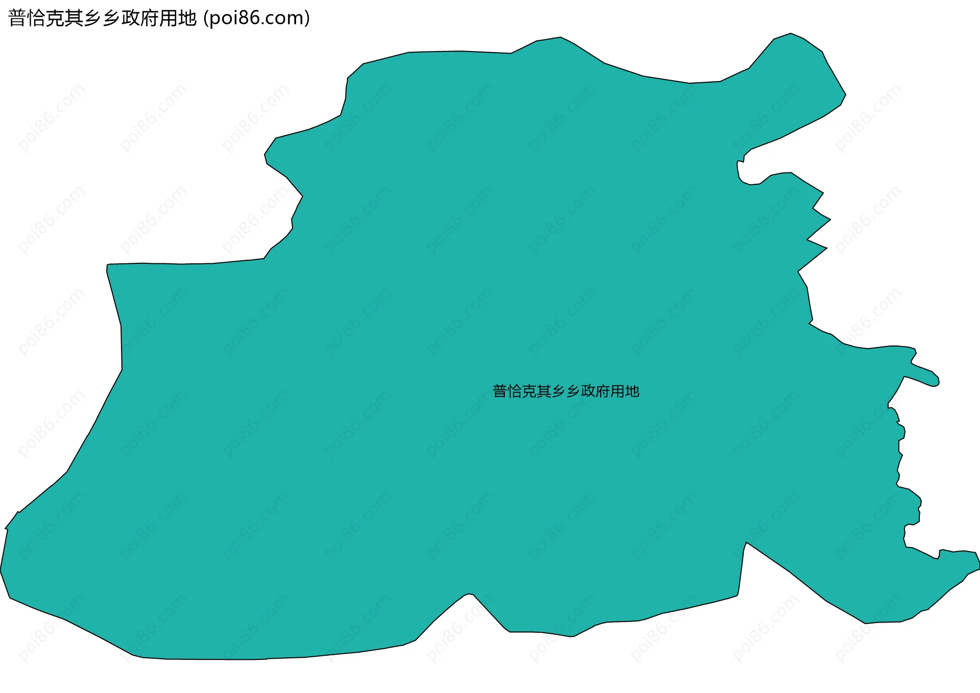 普恰克其乡乡政府用地边界地图