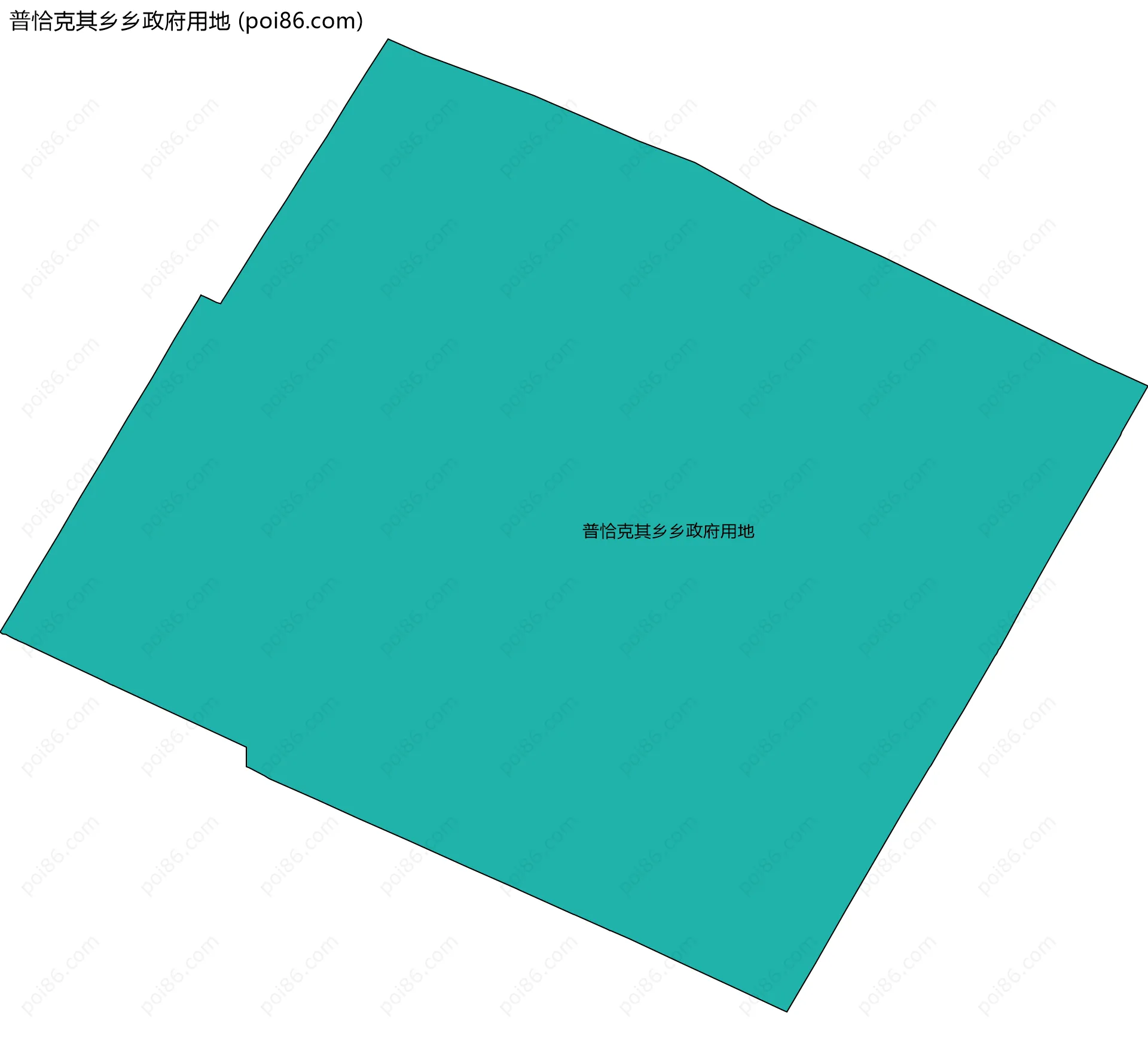 普恰克其乡乡政府用地边界地图