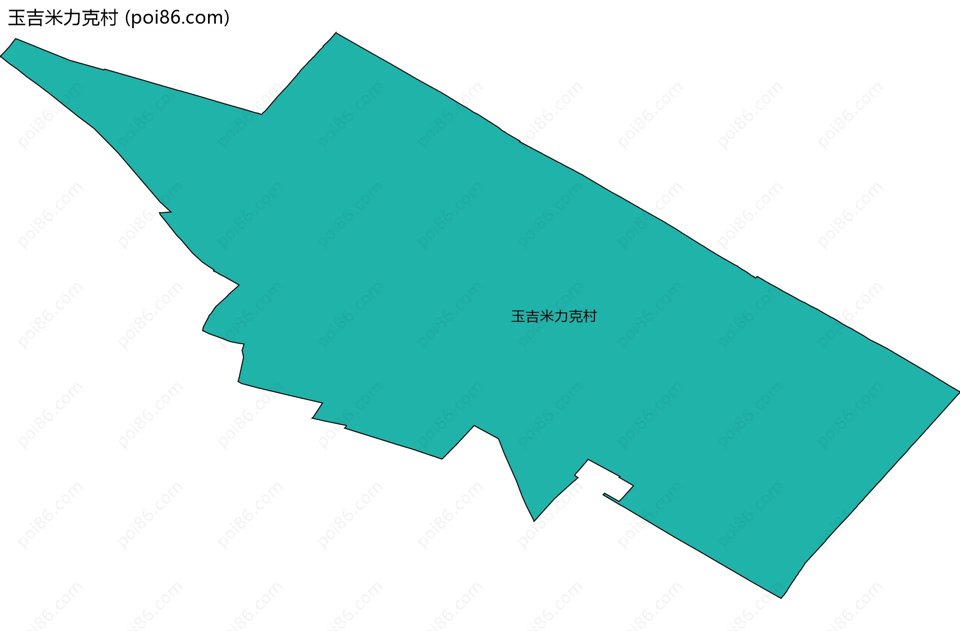 玉吉米力克村边界地图