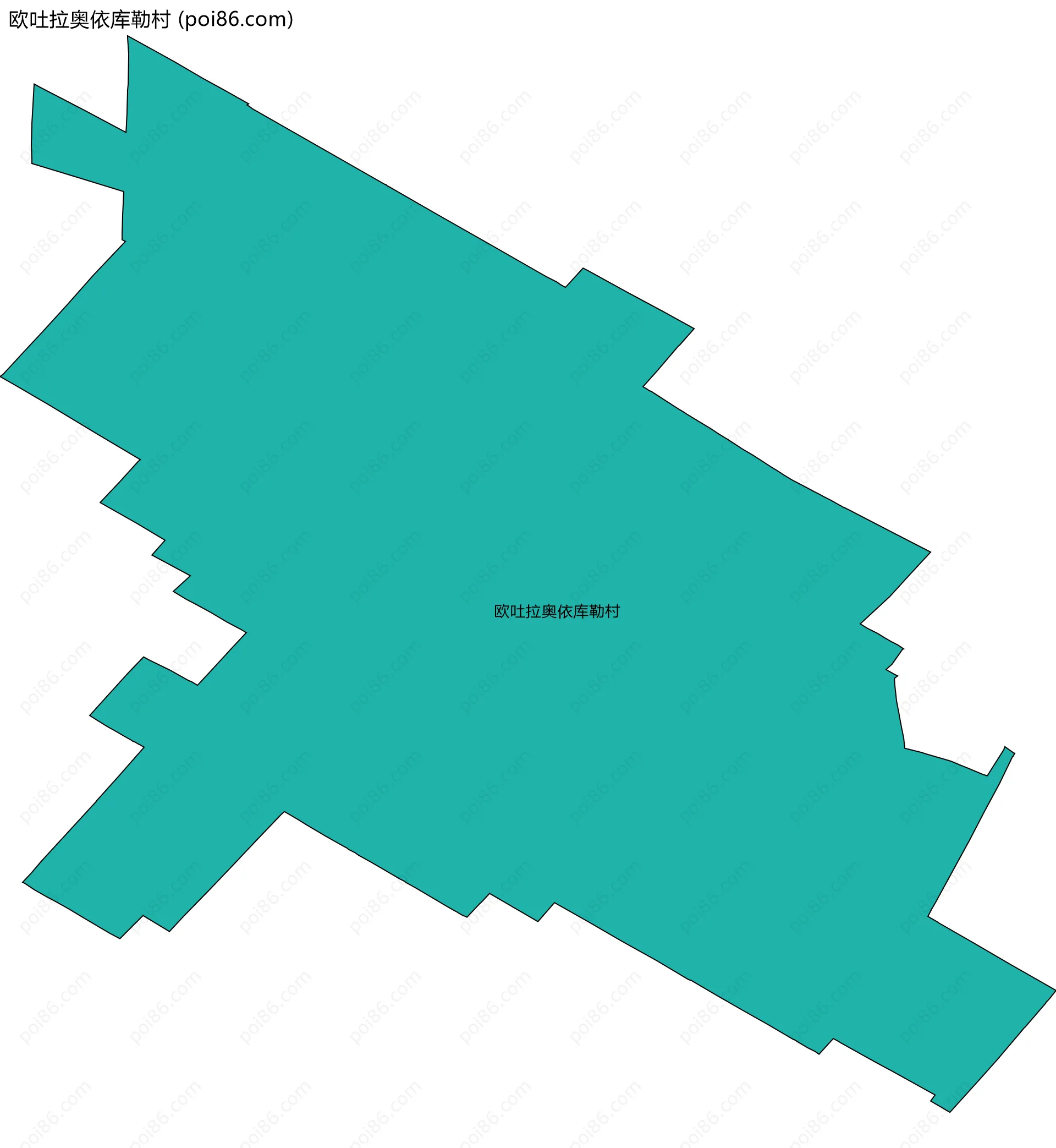 欧吐拉奥依库勒村边界地图