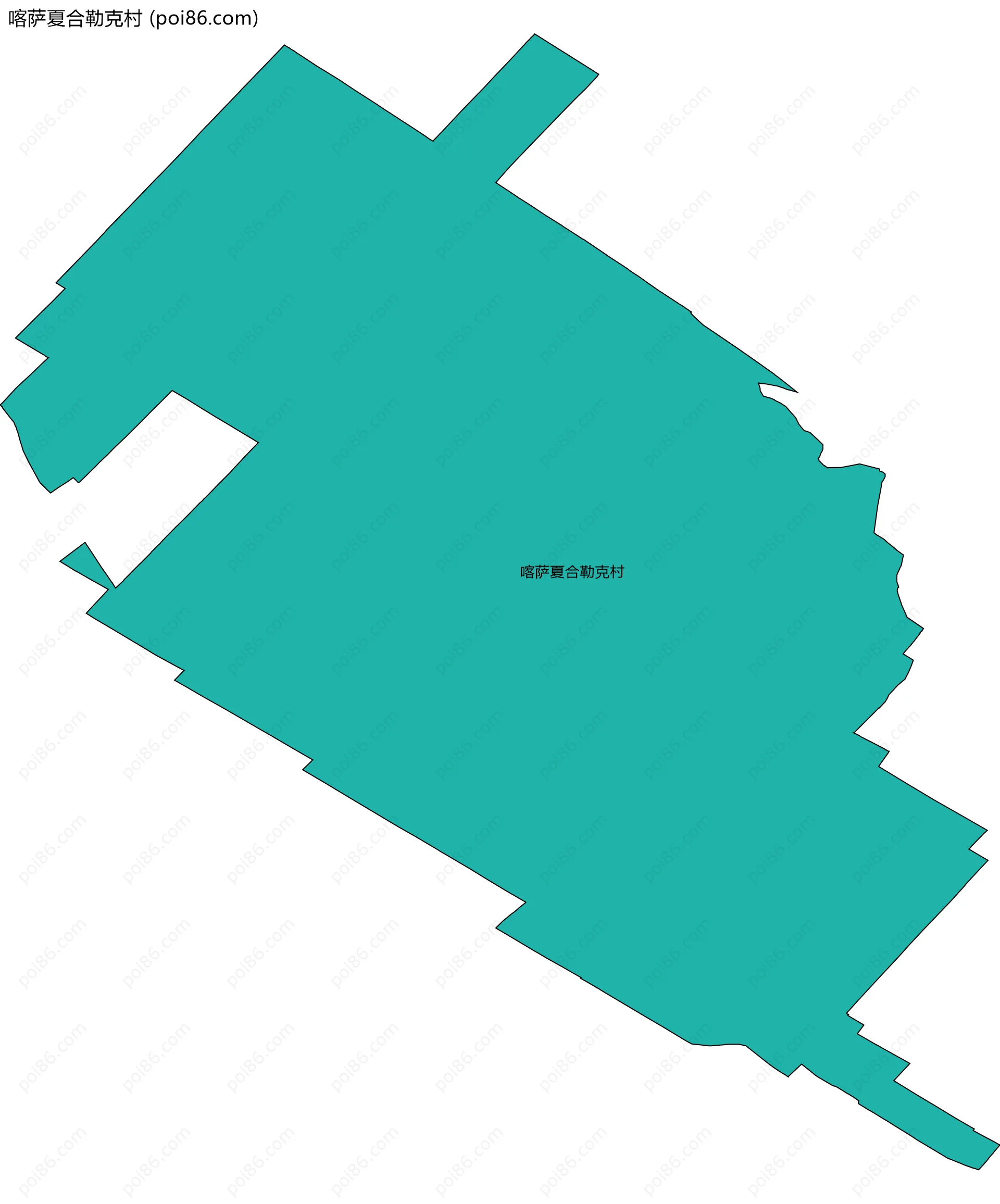 喀萨夏合勒克村边界地图