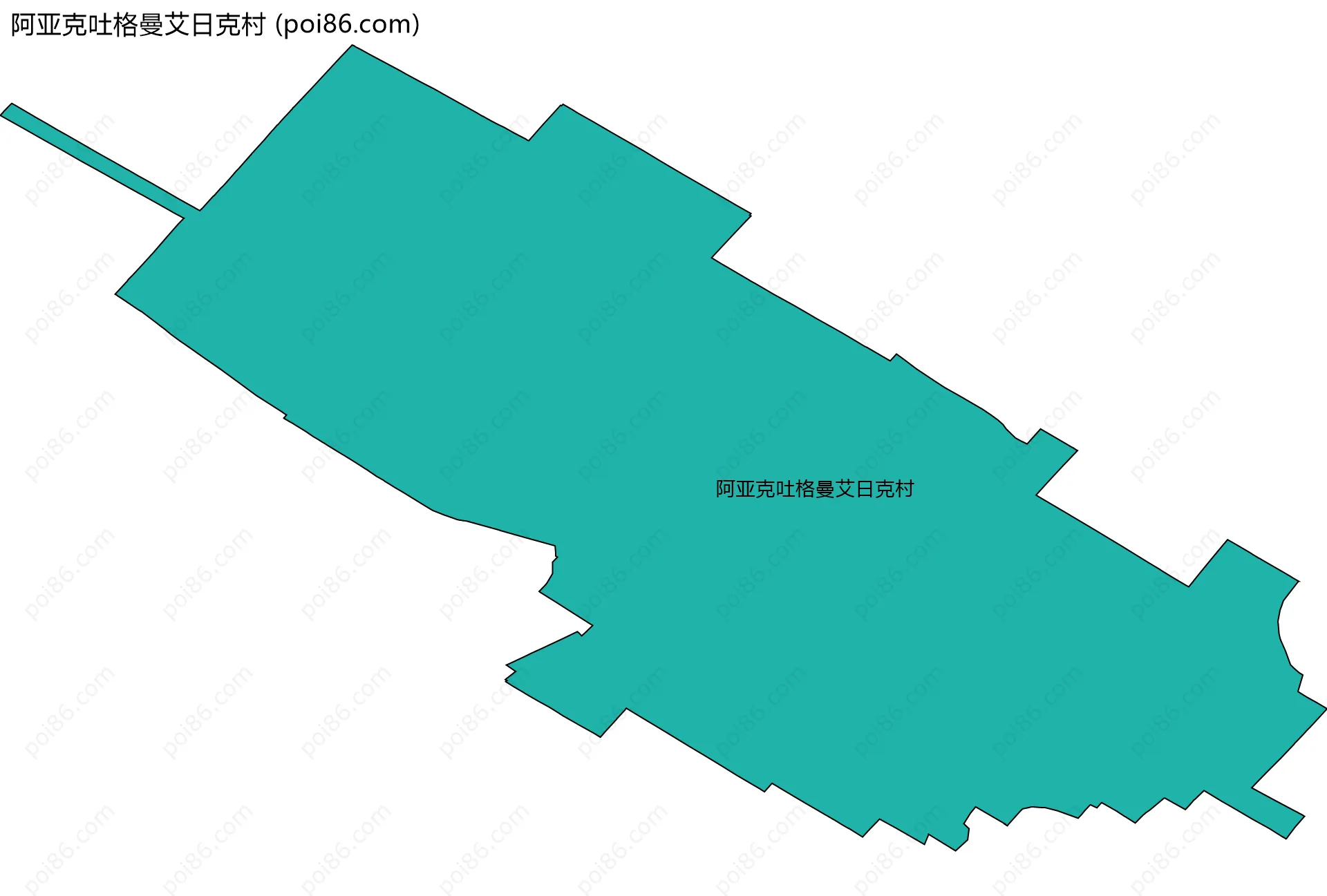 阿亚克吐格曼艾日克村边界地图
