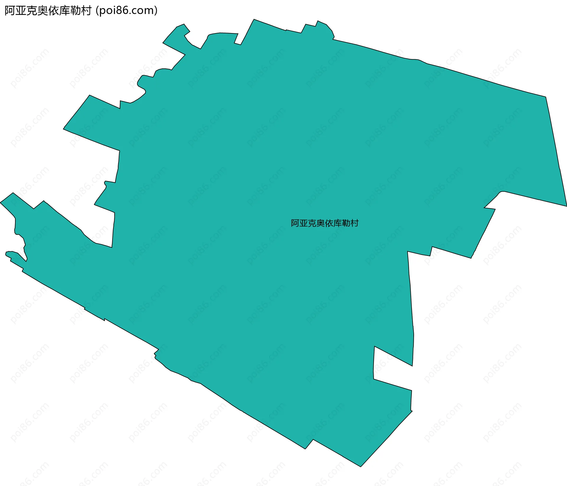 阿亚克奥依库勒村边界地图