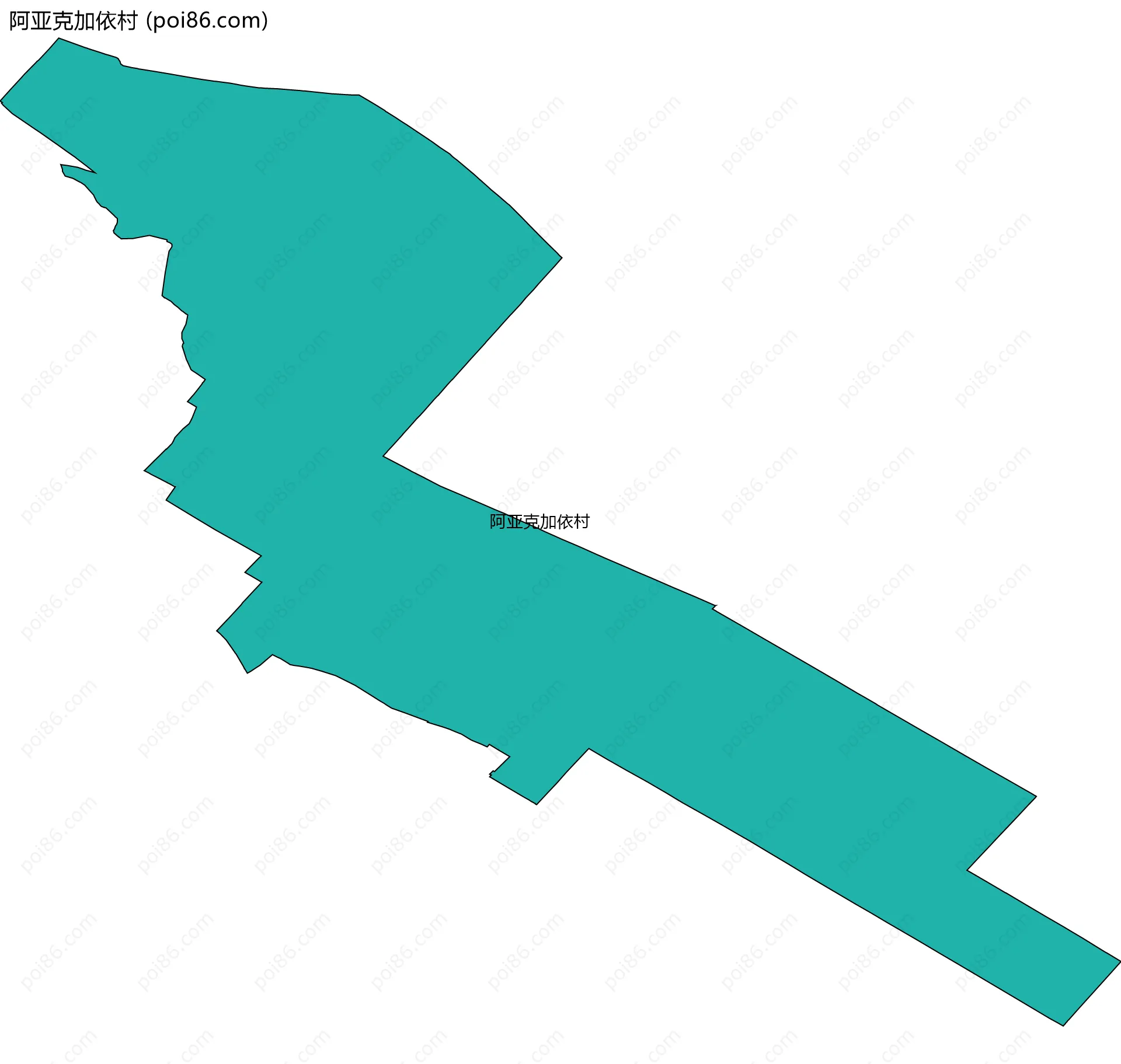 阿亚克加依村边界地图