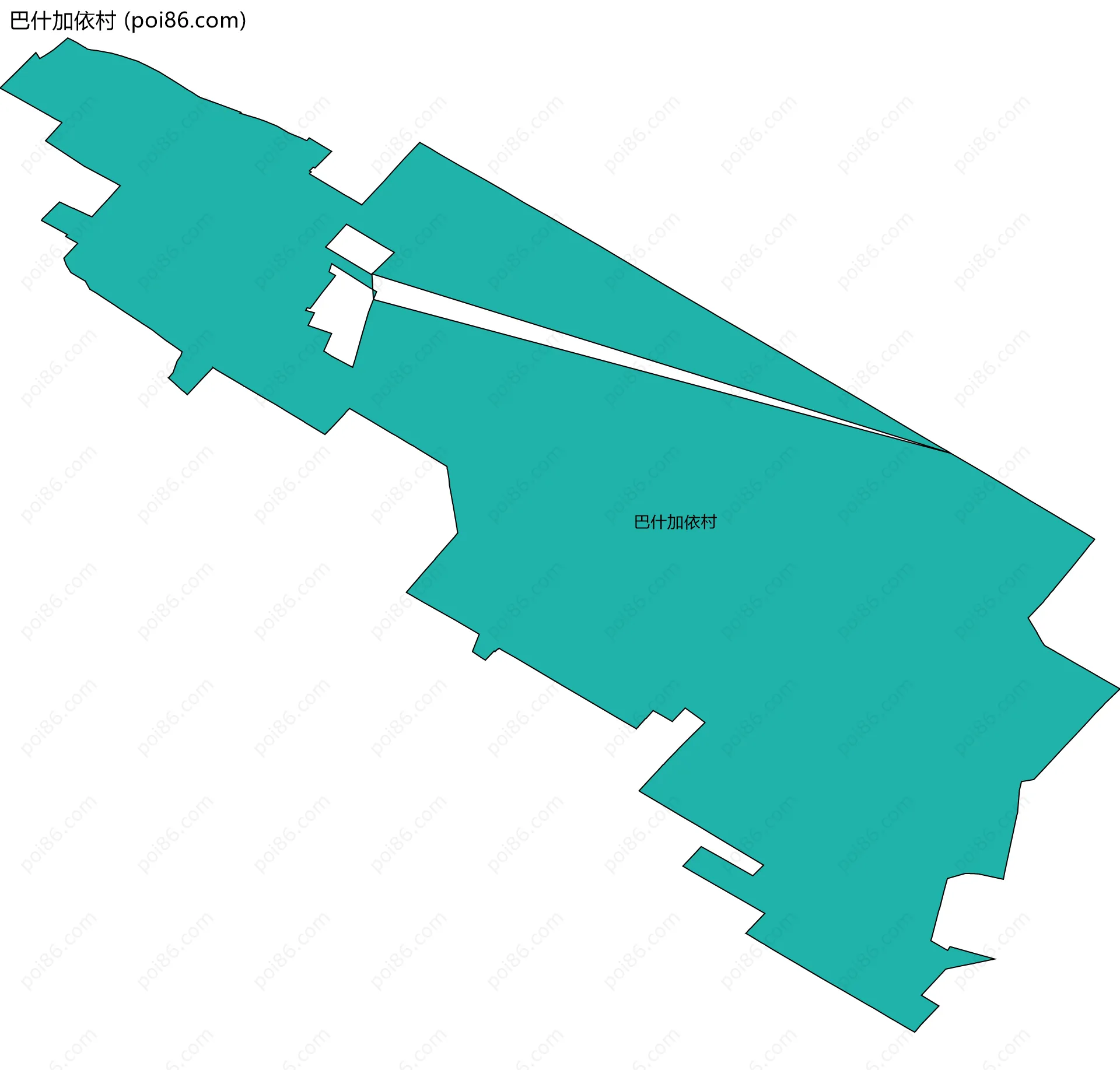 巴什加依村边界地图