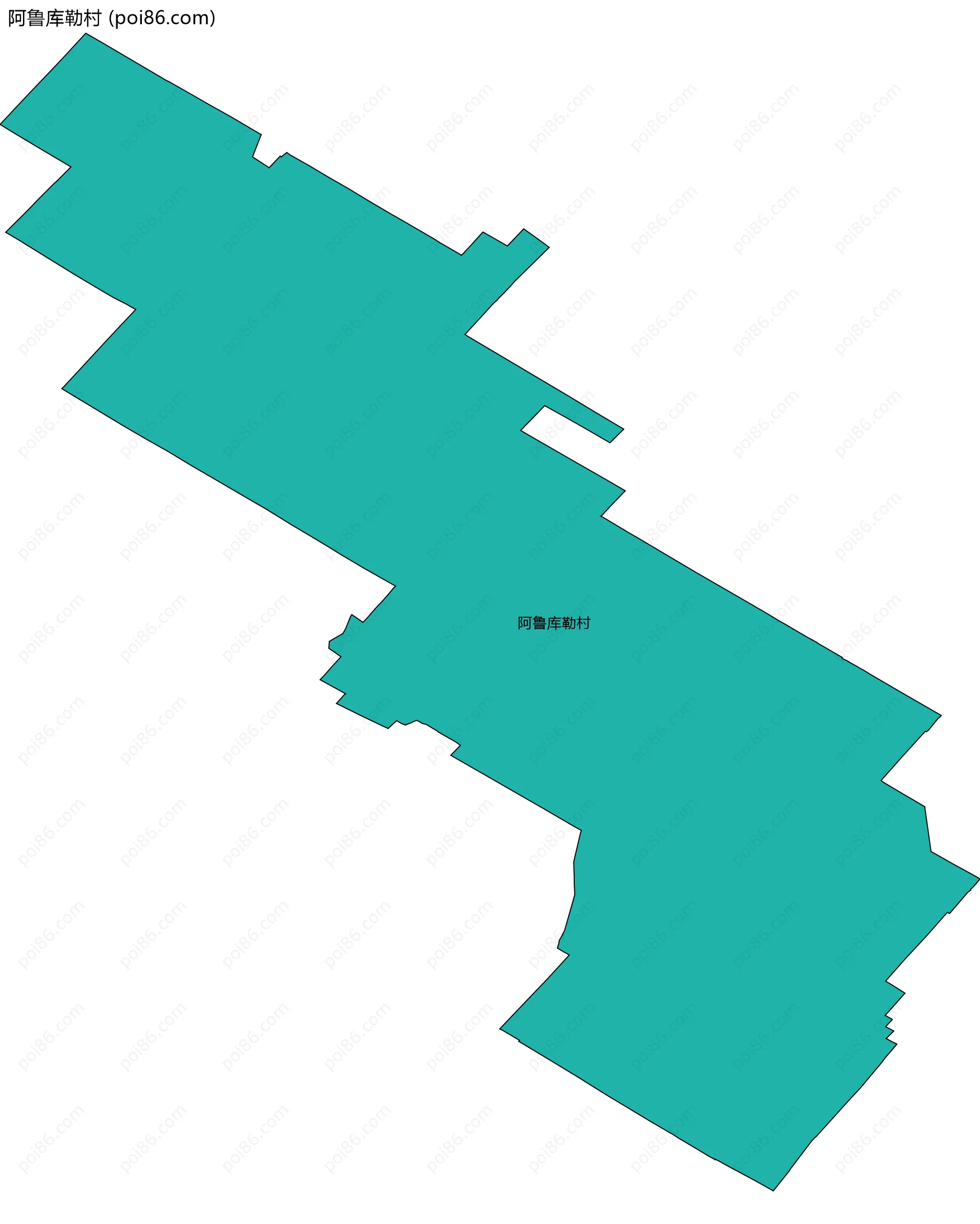 阿鲁库勒村边界地图