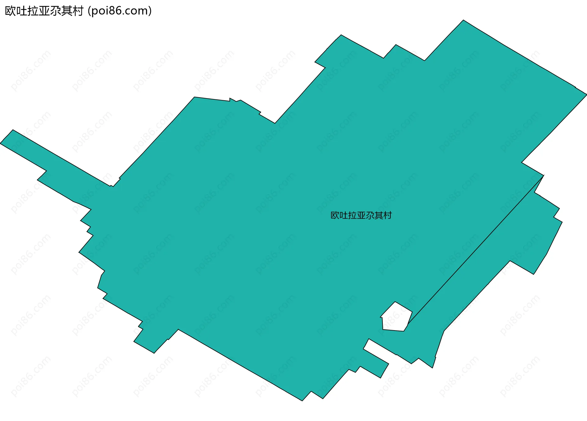 欧吐拉亚尕其村边界地图