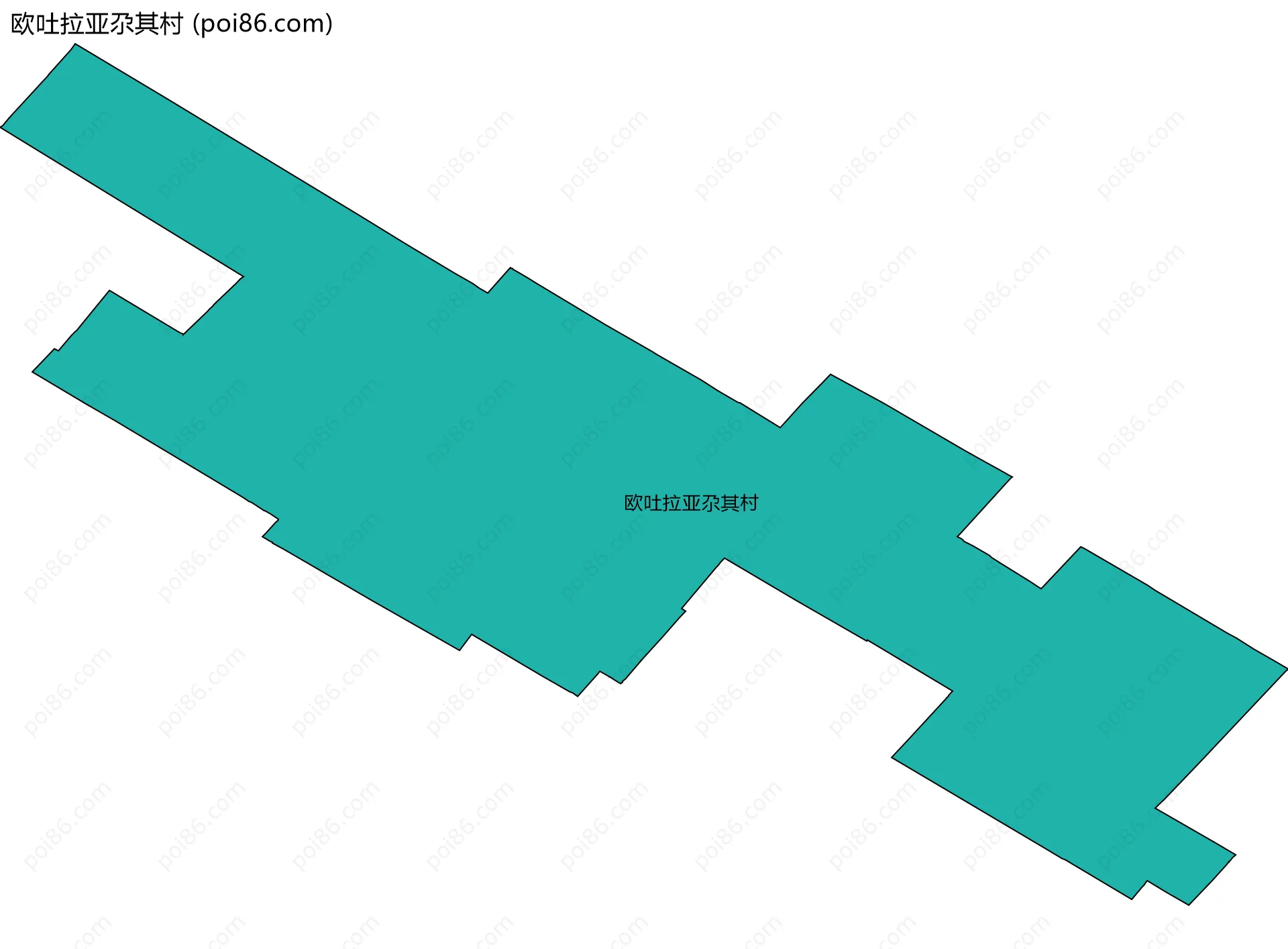欧吐拉亚尕其村边界地图