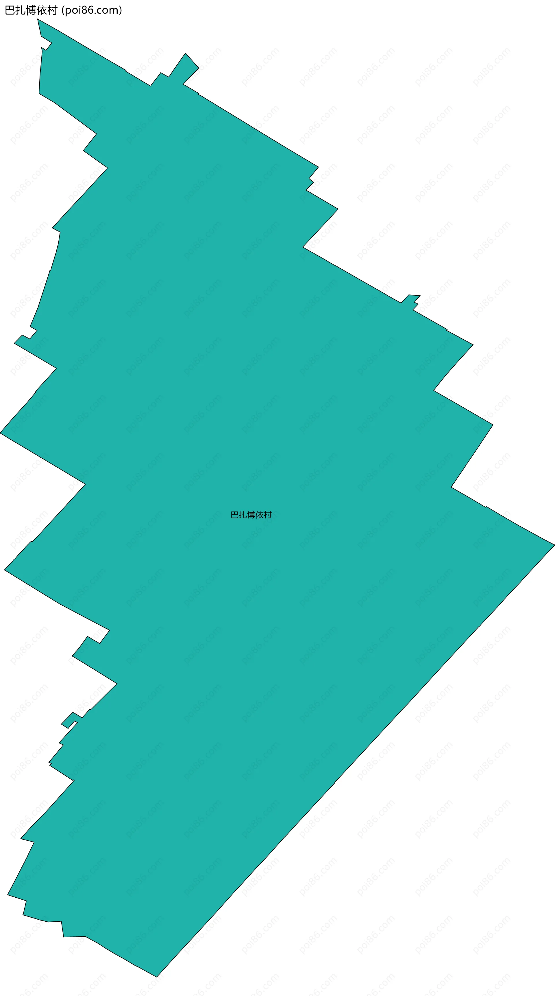巴扎博依村边界地图