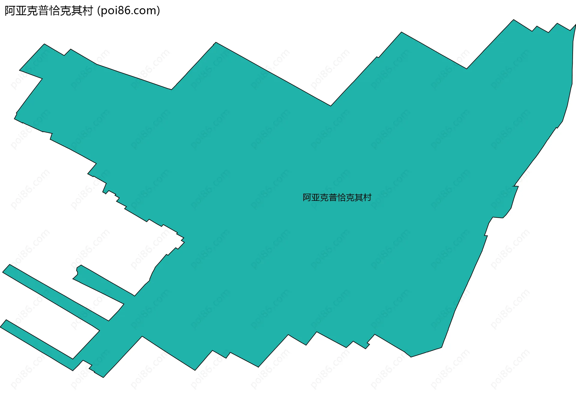 阿亚克普恰克其村边界地图