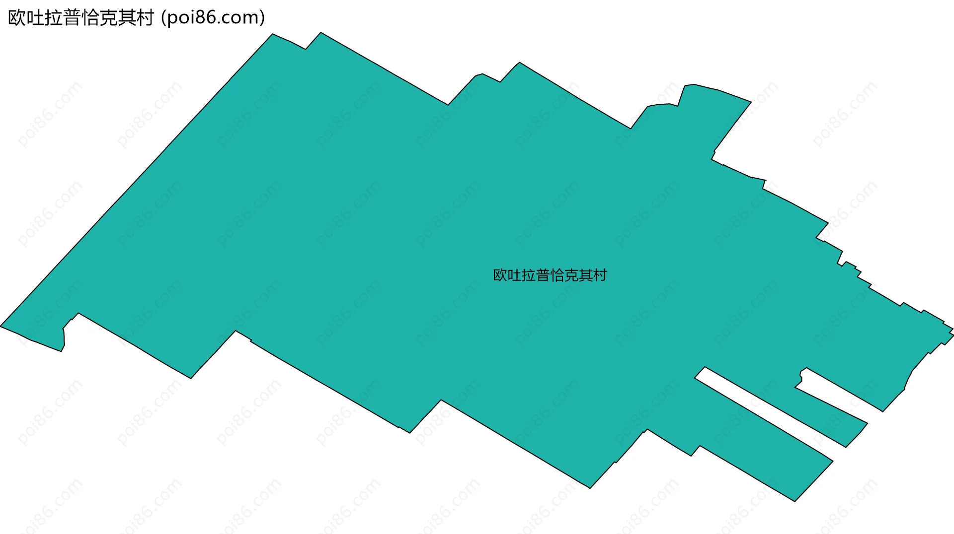 欧吐拉普恰克其村边界地图