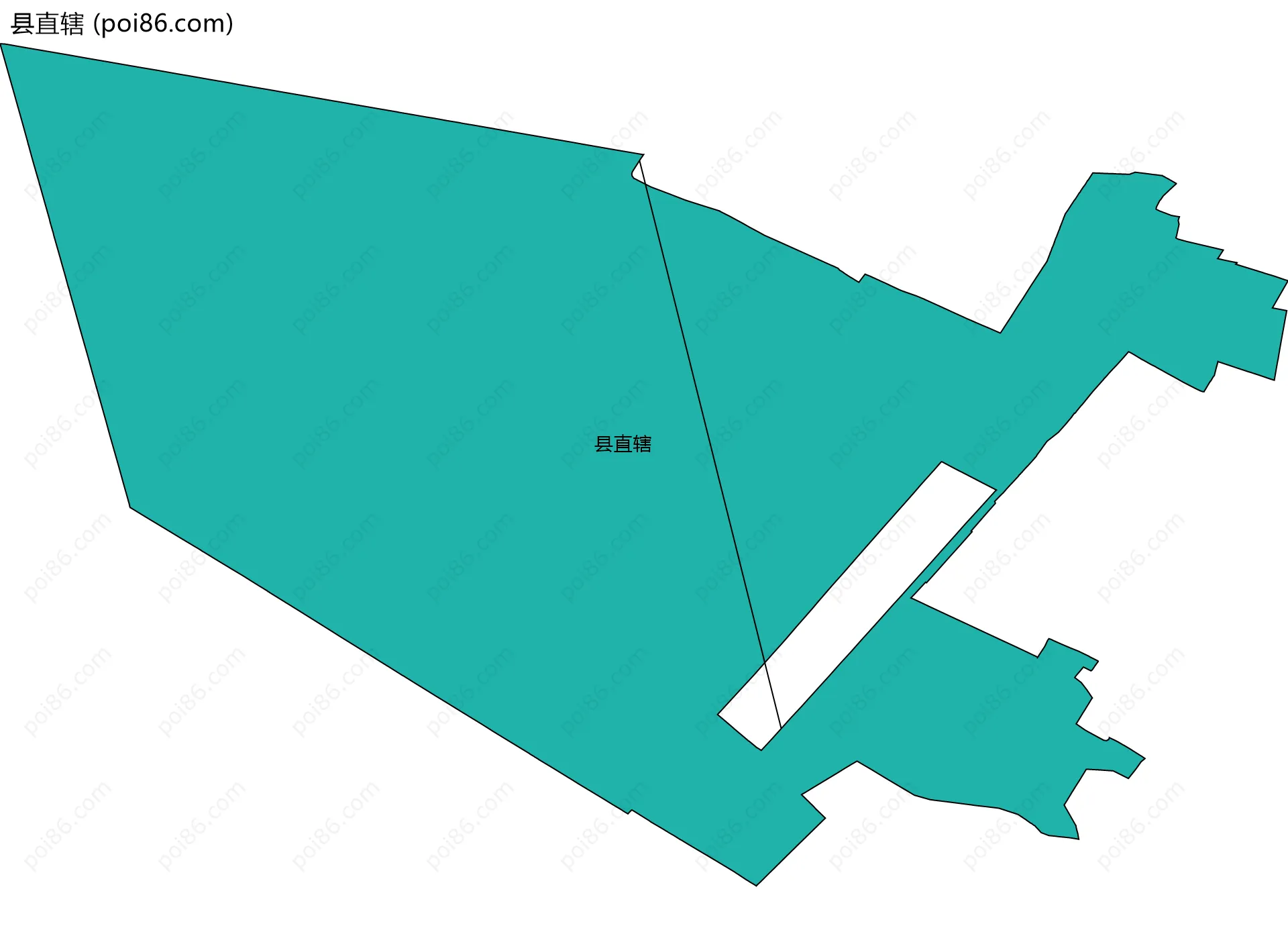 县直辖边界地图