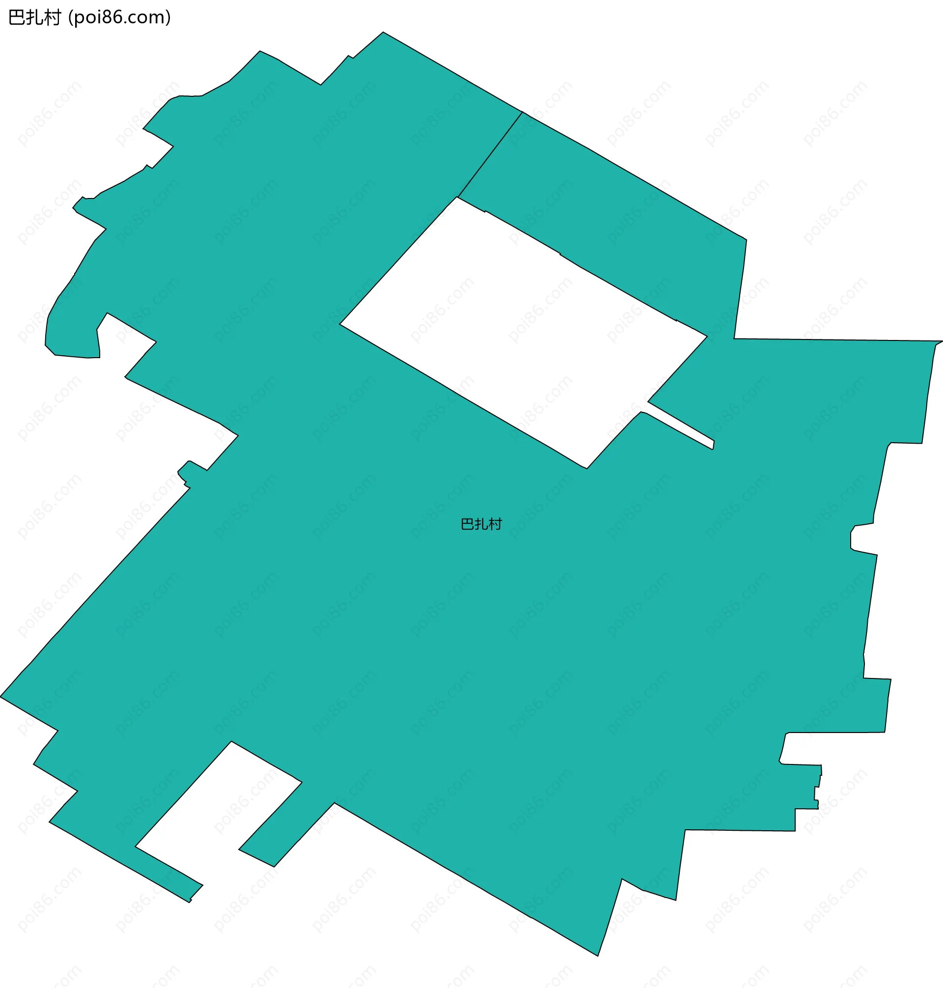 巴扎村边界地图