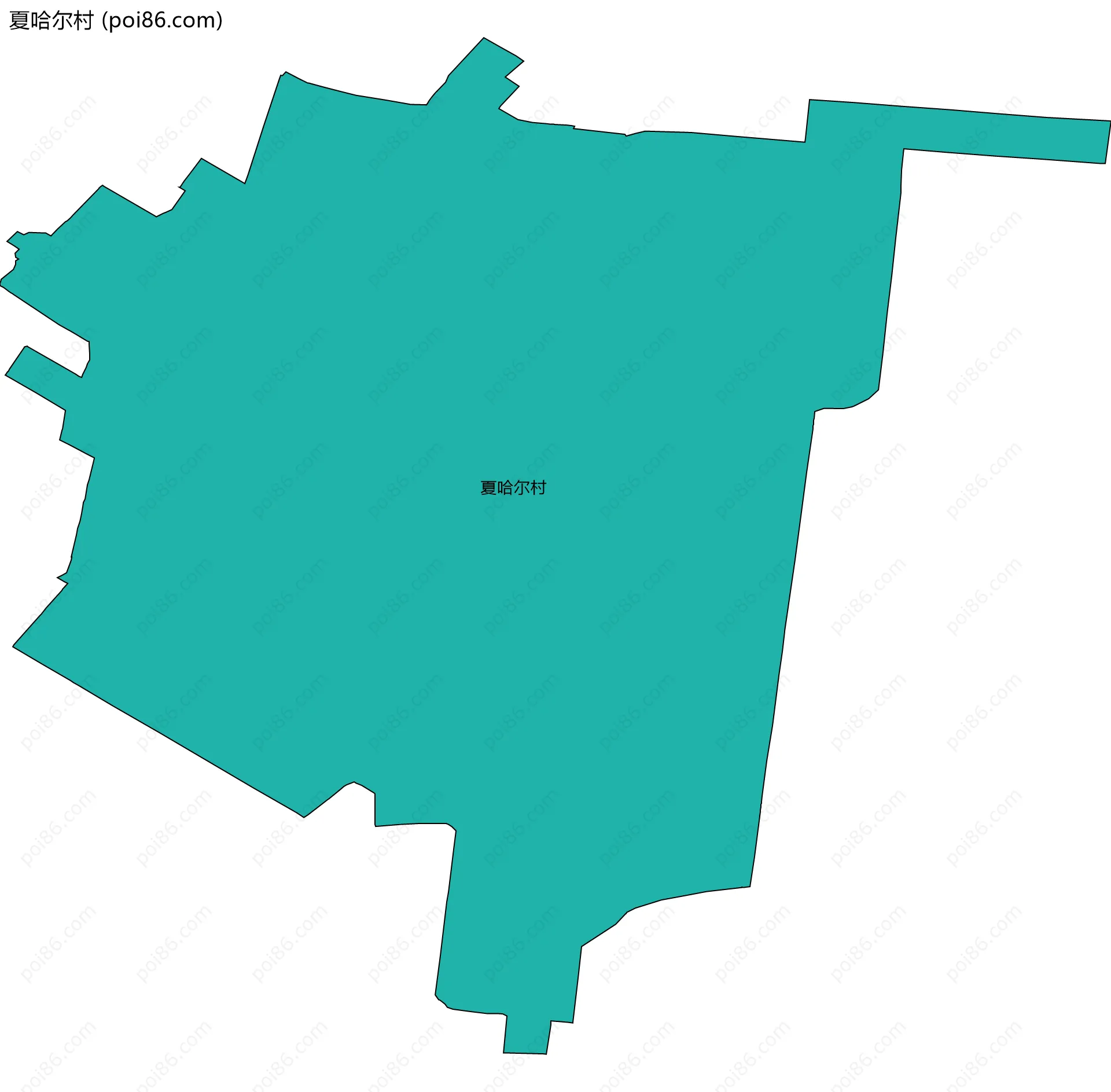 夏哈尔村边界地图