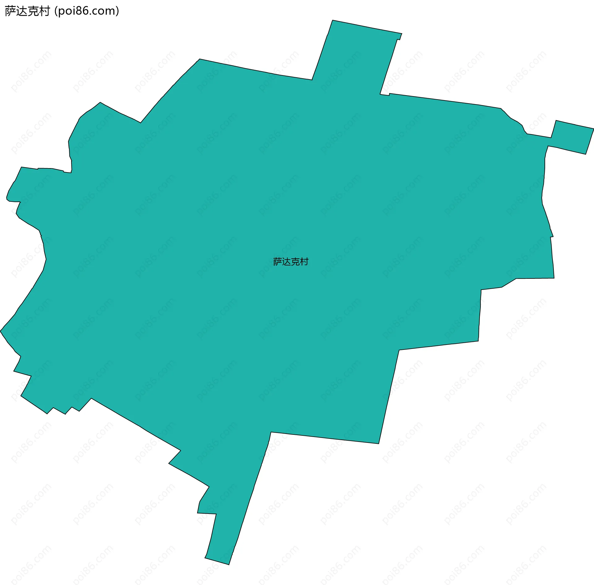 萨达克村边界地图
