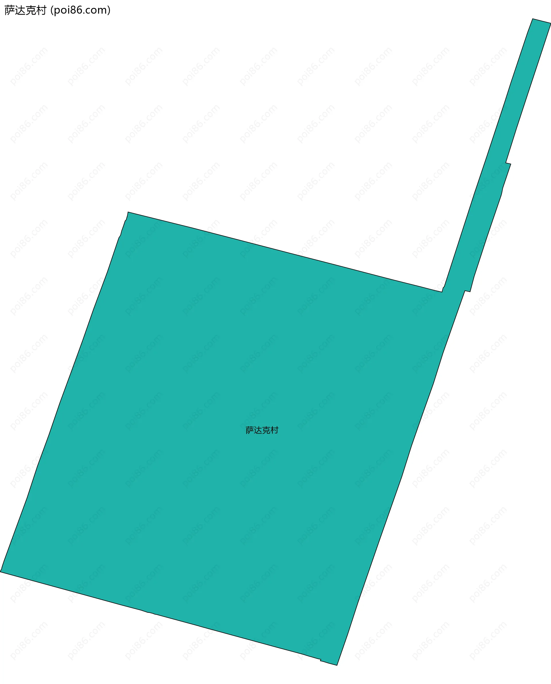 萨达克村边界地图