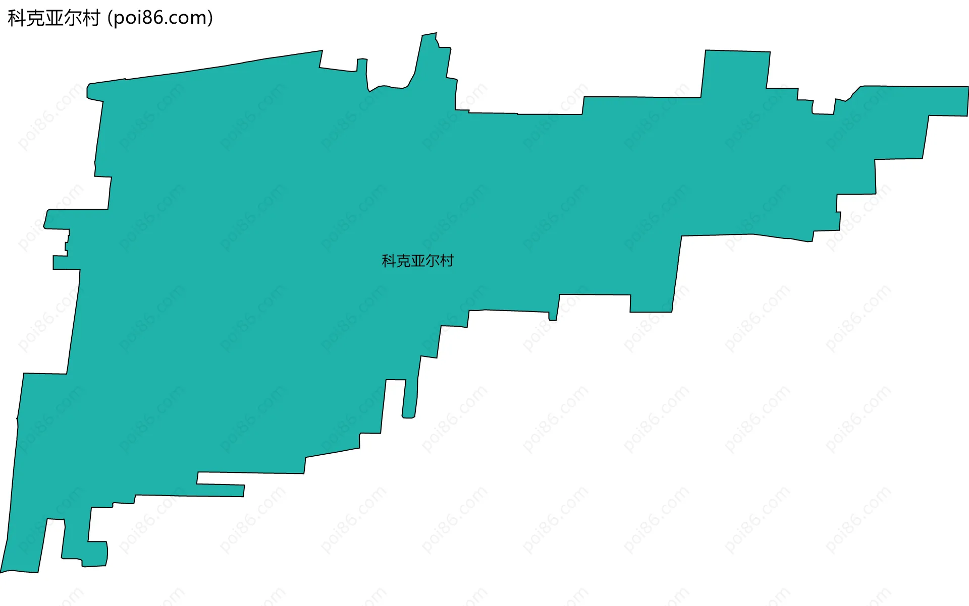 科克亚尔村边界地图