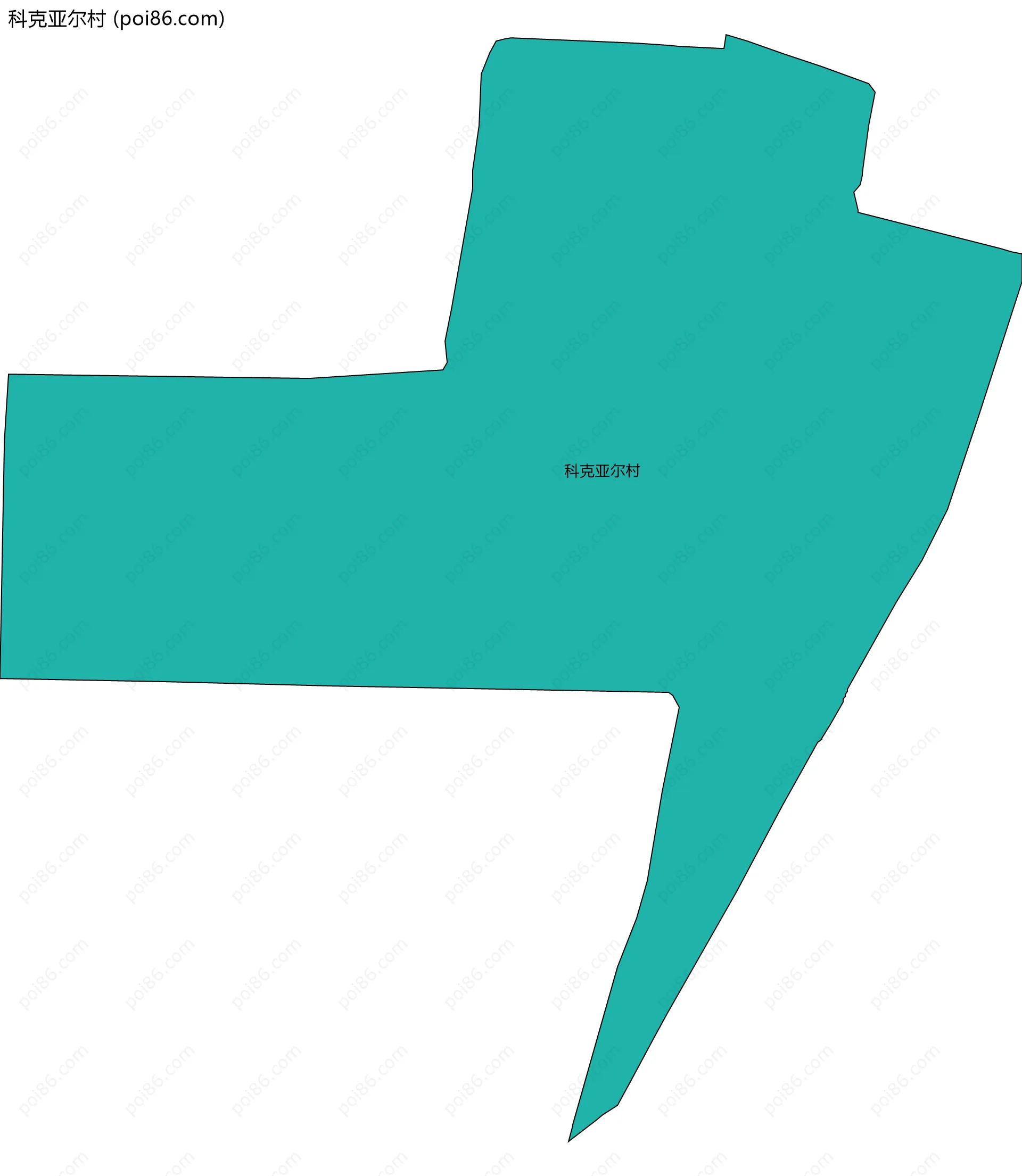 科克亚尔村边界地图