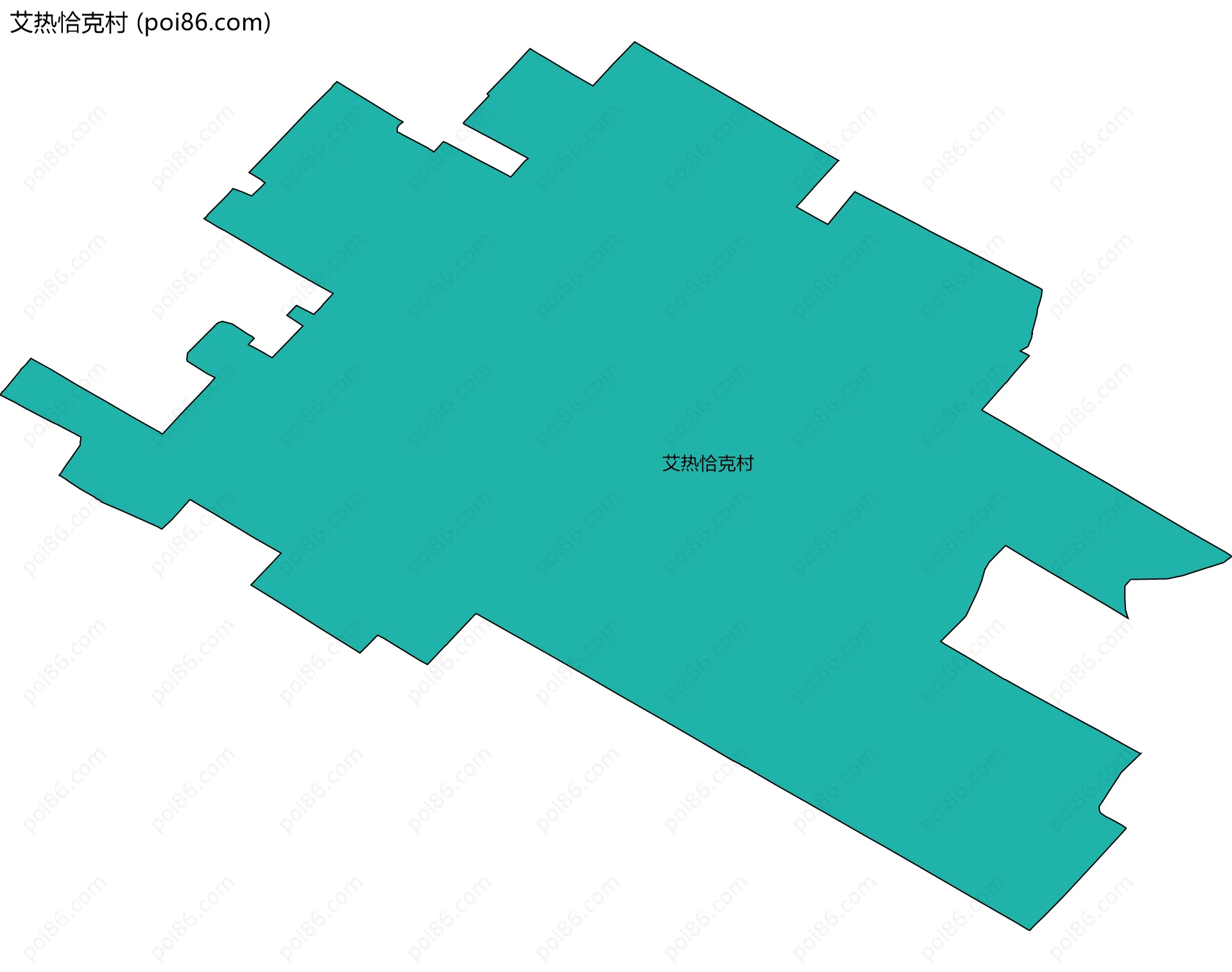 艾热恰克村边界地图