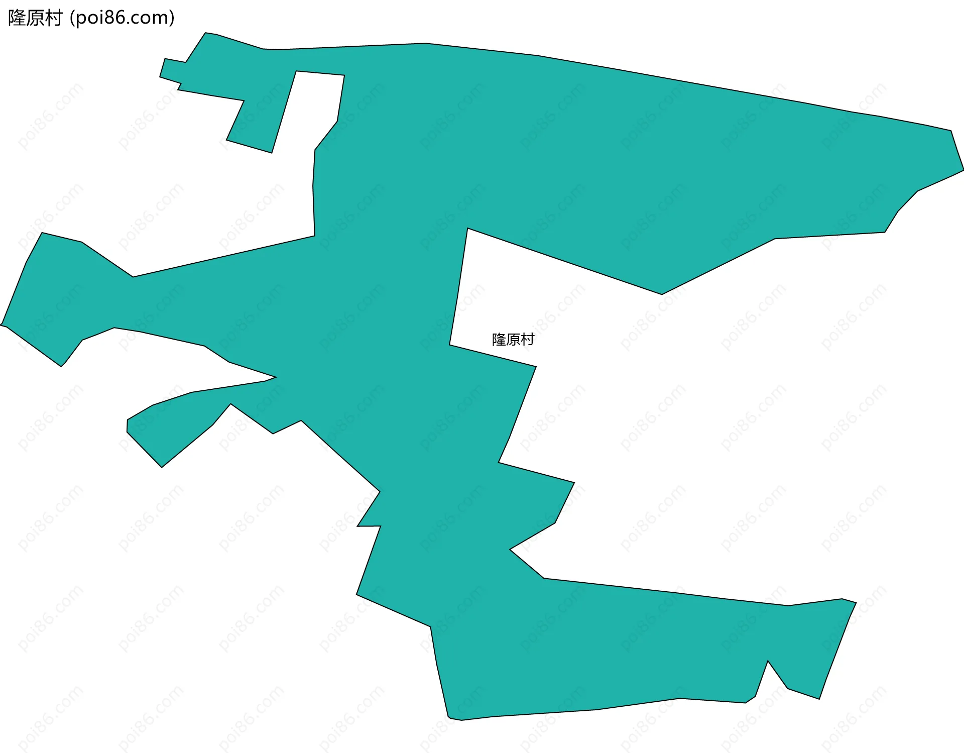 隆原村边界地图