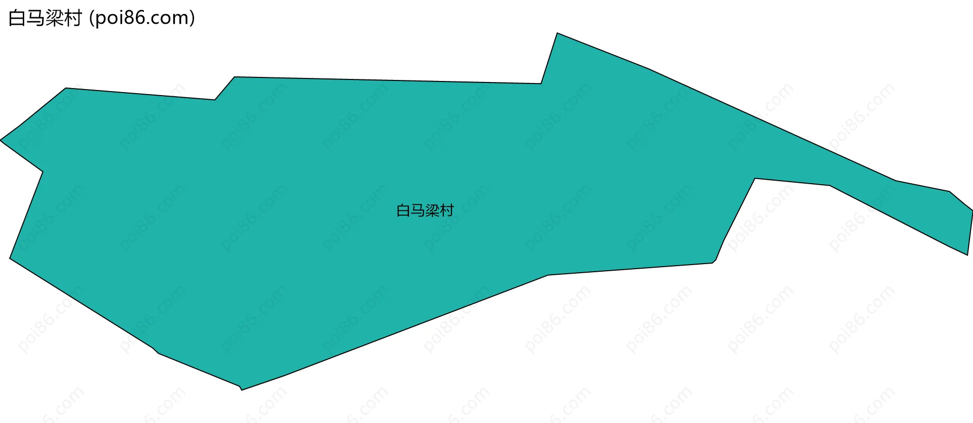 白马梁村边界地图